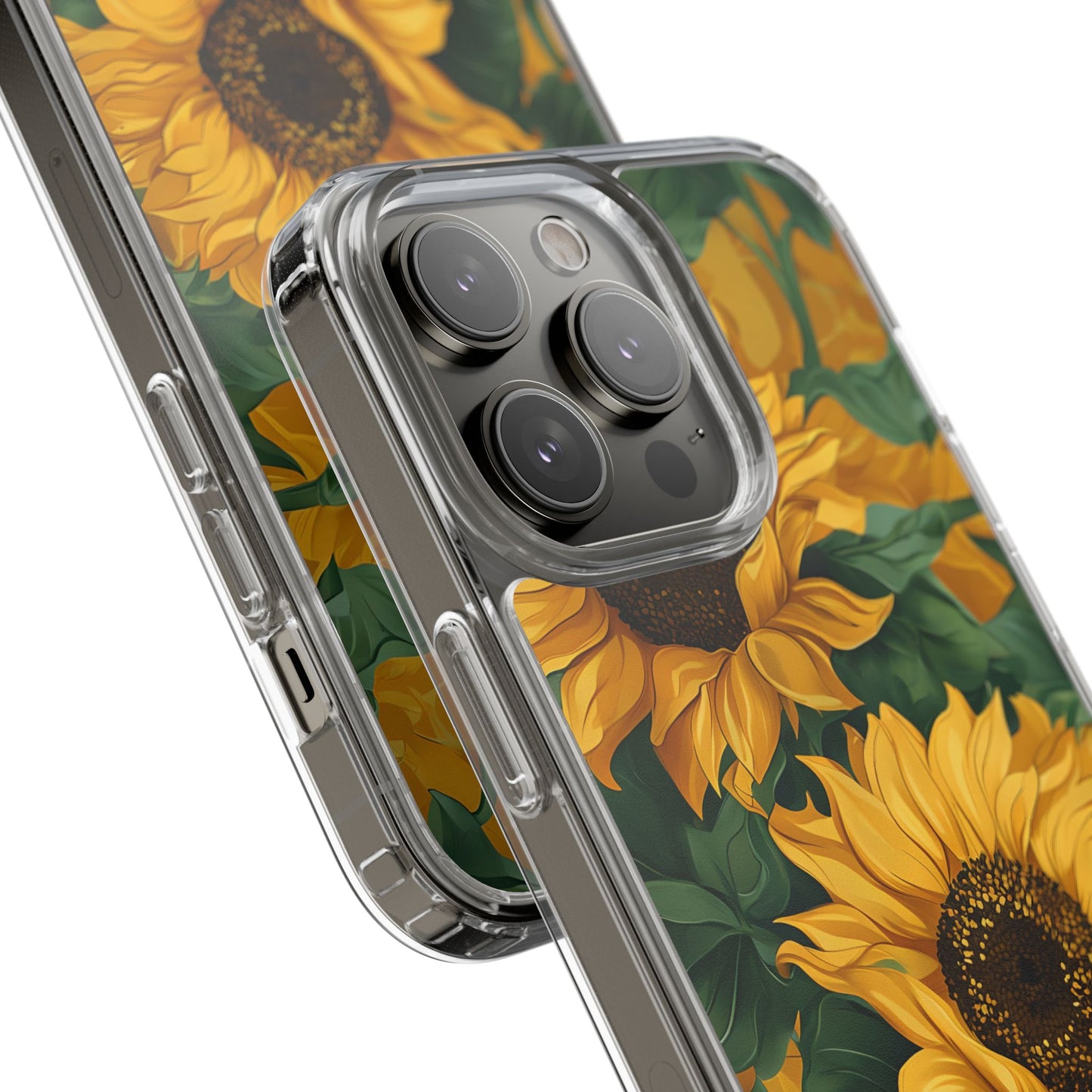 Sunflower Clear Phone Case – Stylish Floral Protective Cover