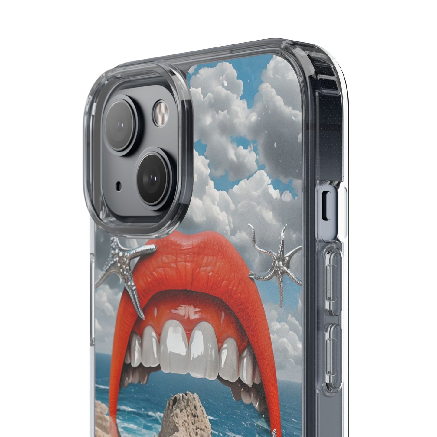 Ocean View Mouth Clear Phone Case - Beachy Vibe Design