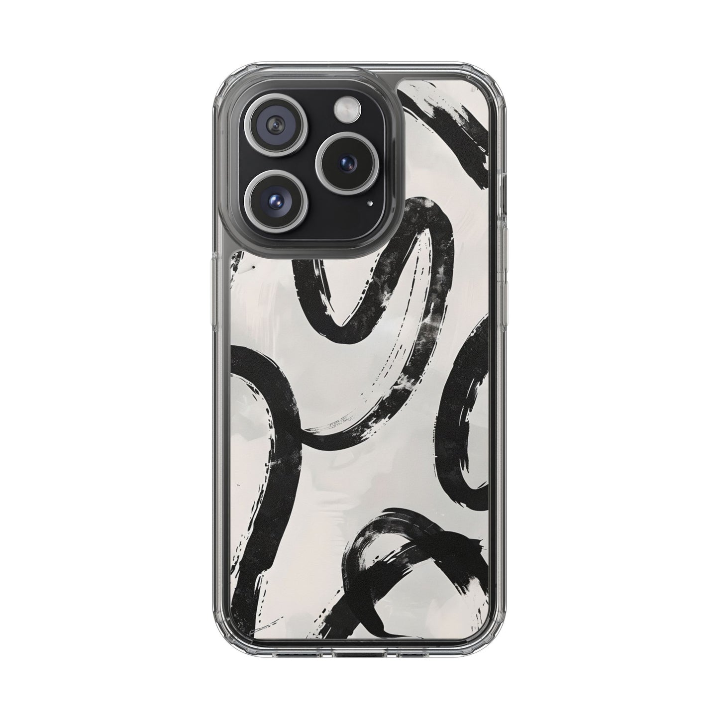 Modern Abstract Clear Phone Case, Trendy Cellphone Protector, Minimalist Style, Gift for Him or Her, Unique Phone Cover