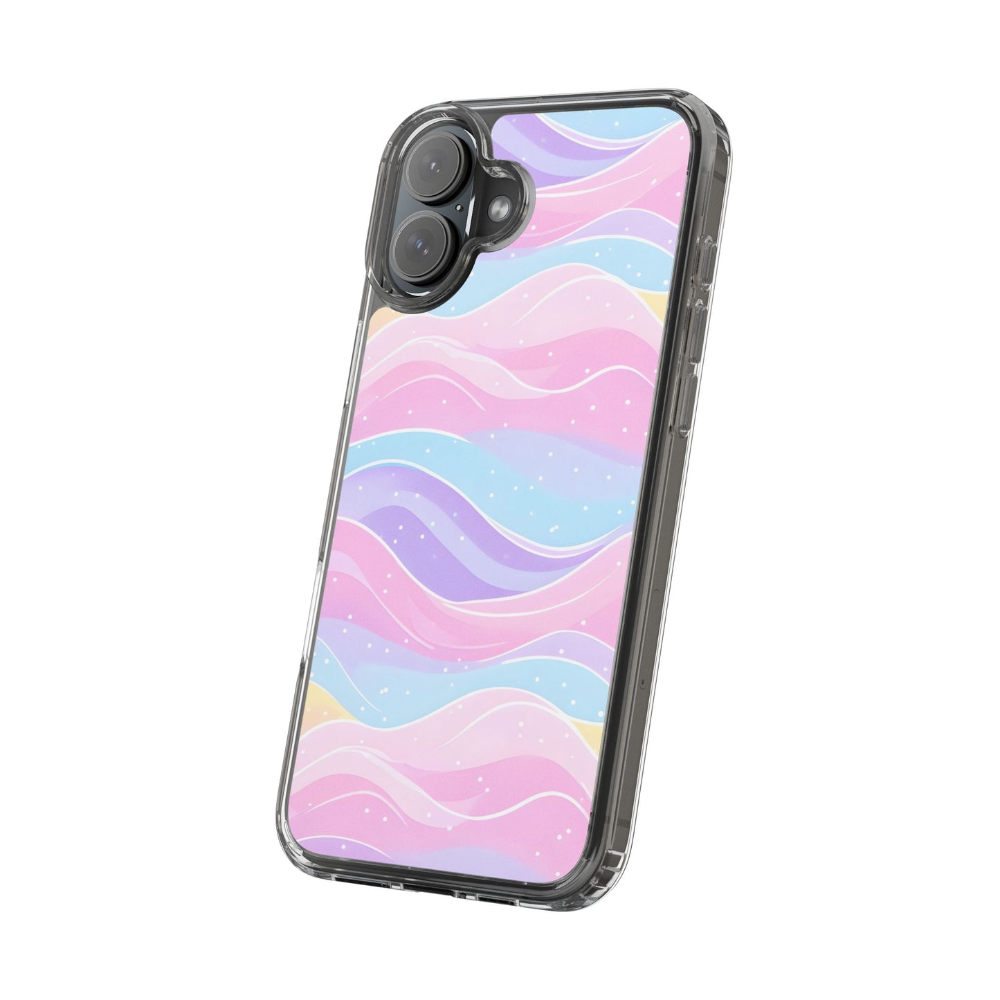 Pastel Wave Clear Phone Case - Stylish Protection for Your Device