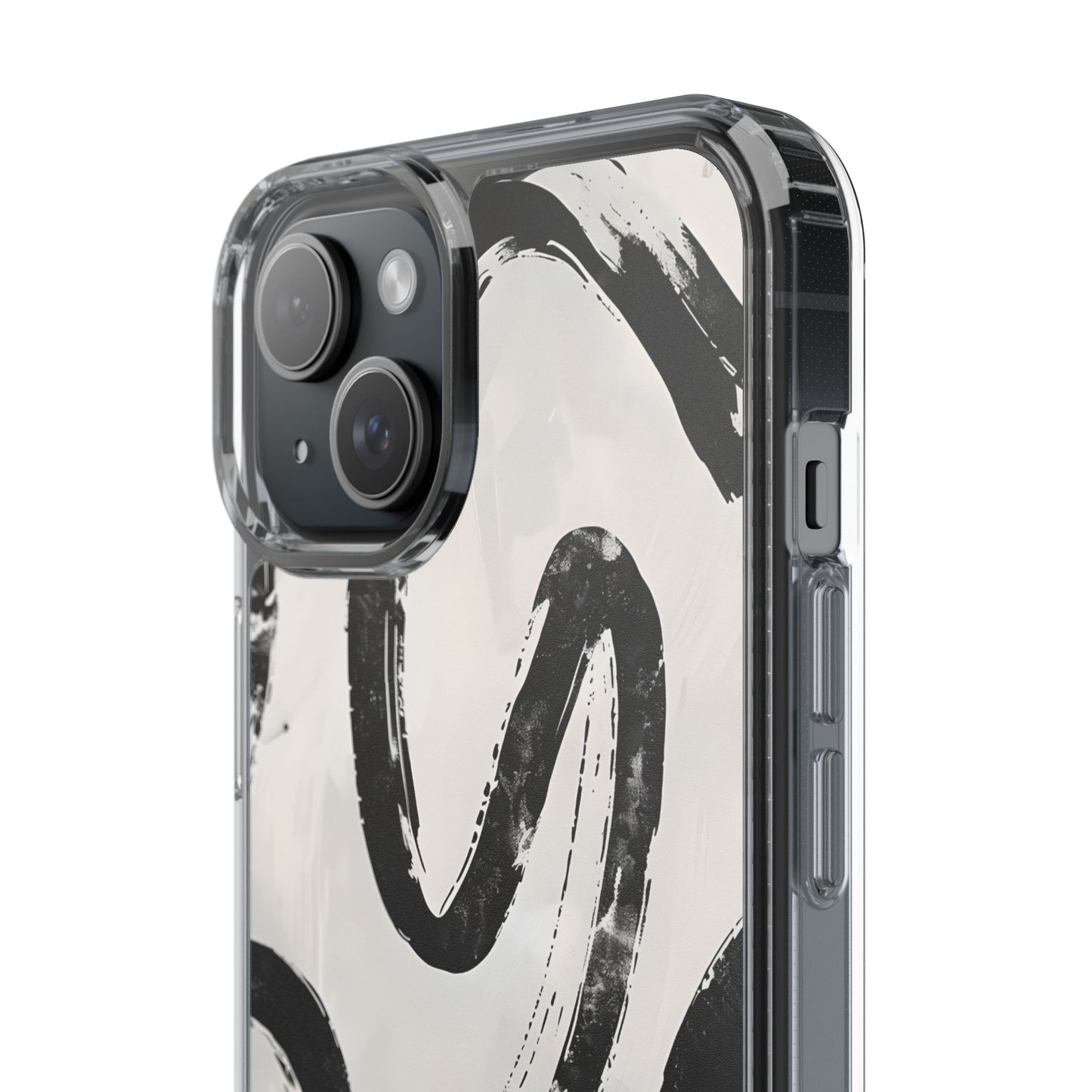 Modern Abstract Clear Phone Case, Trendy Cellphone Protector, Minimalist Style, Gift for Him or Her, Unique Phone Cover