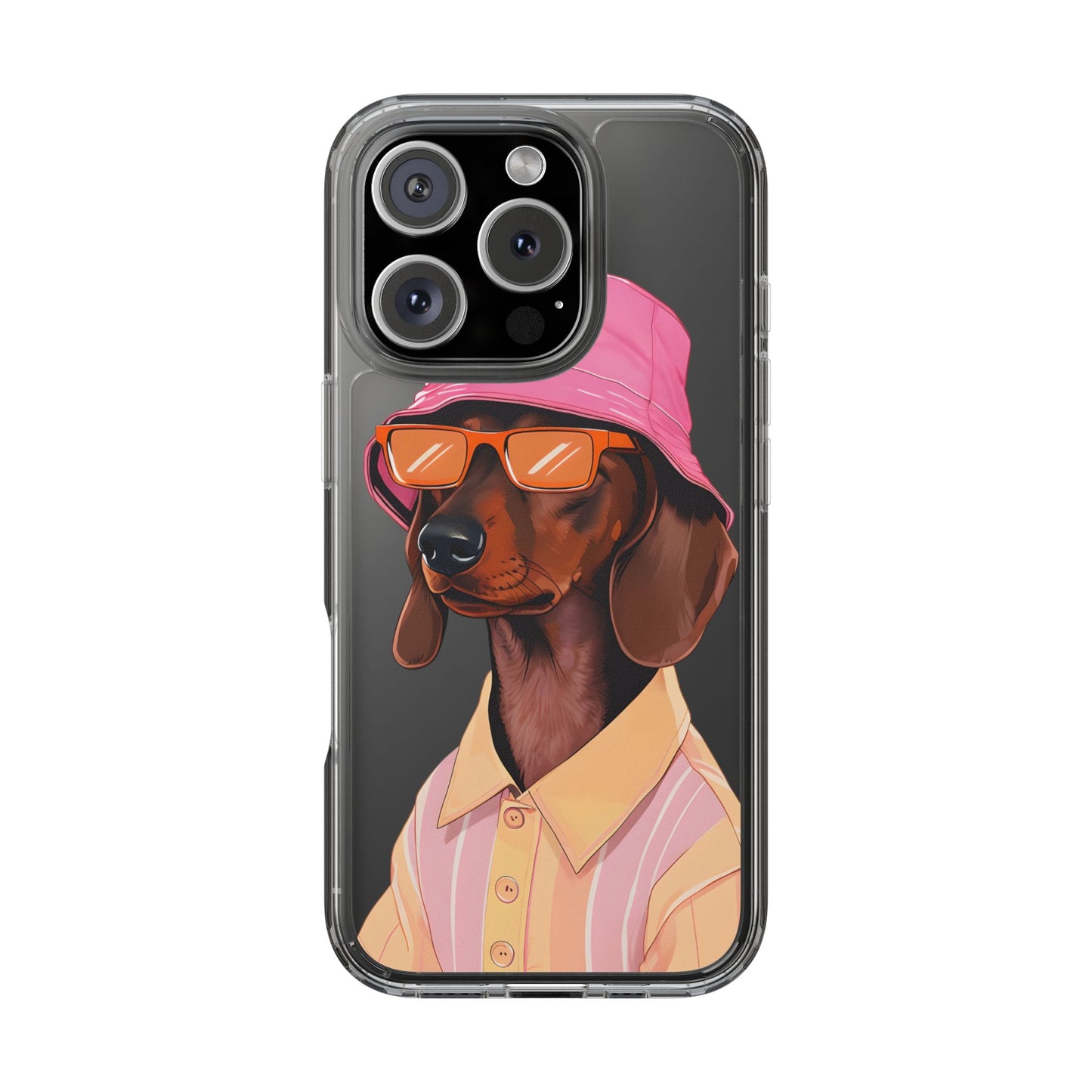 Cool Dachshund Clear Phone Case - Stylish Dog Design for Pet Lovers