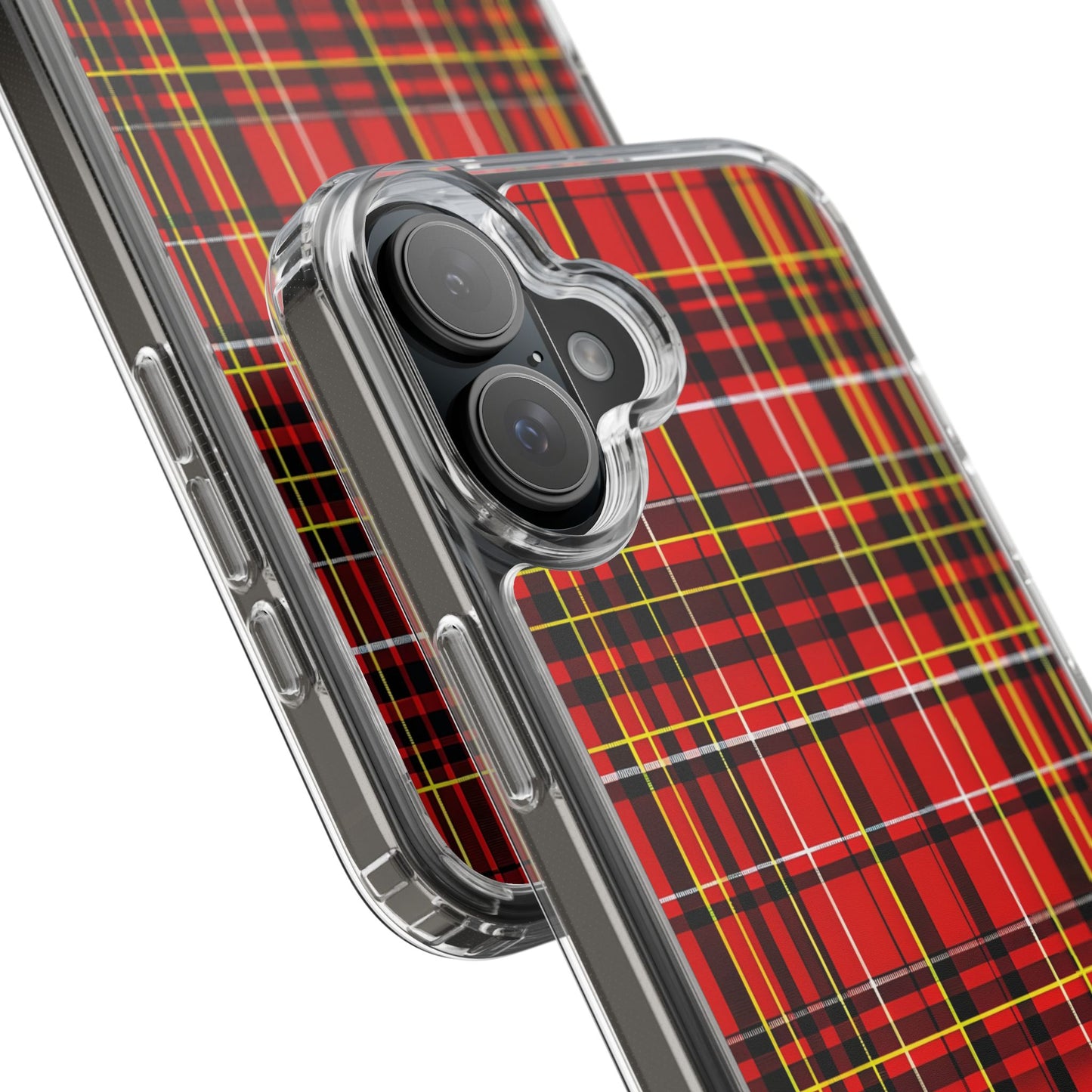 Plaid Clear Phone Case - Stylish and Durable Protective Cover