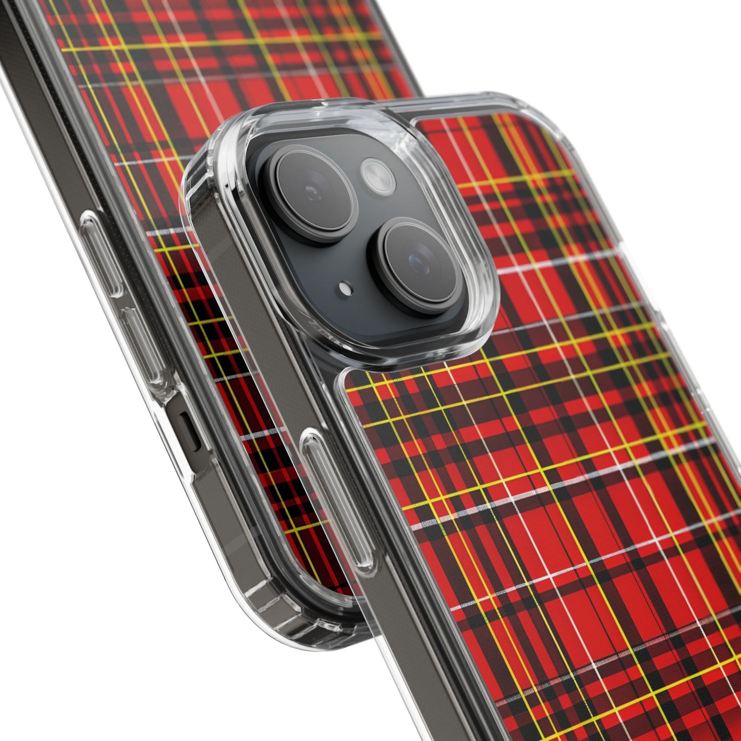 Plaid Clear Phone Case - Stylish and Durable Protective Cover