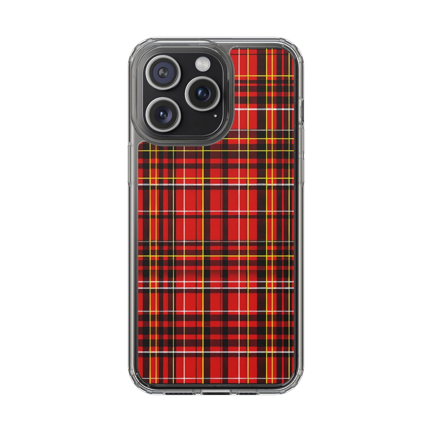 Plaid Clear Phone Case - Stylish and Durable Protective Cover
