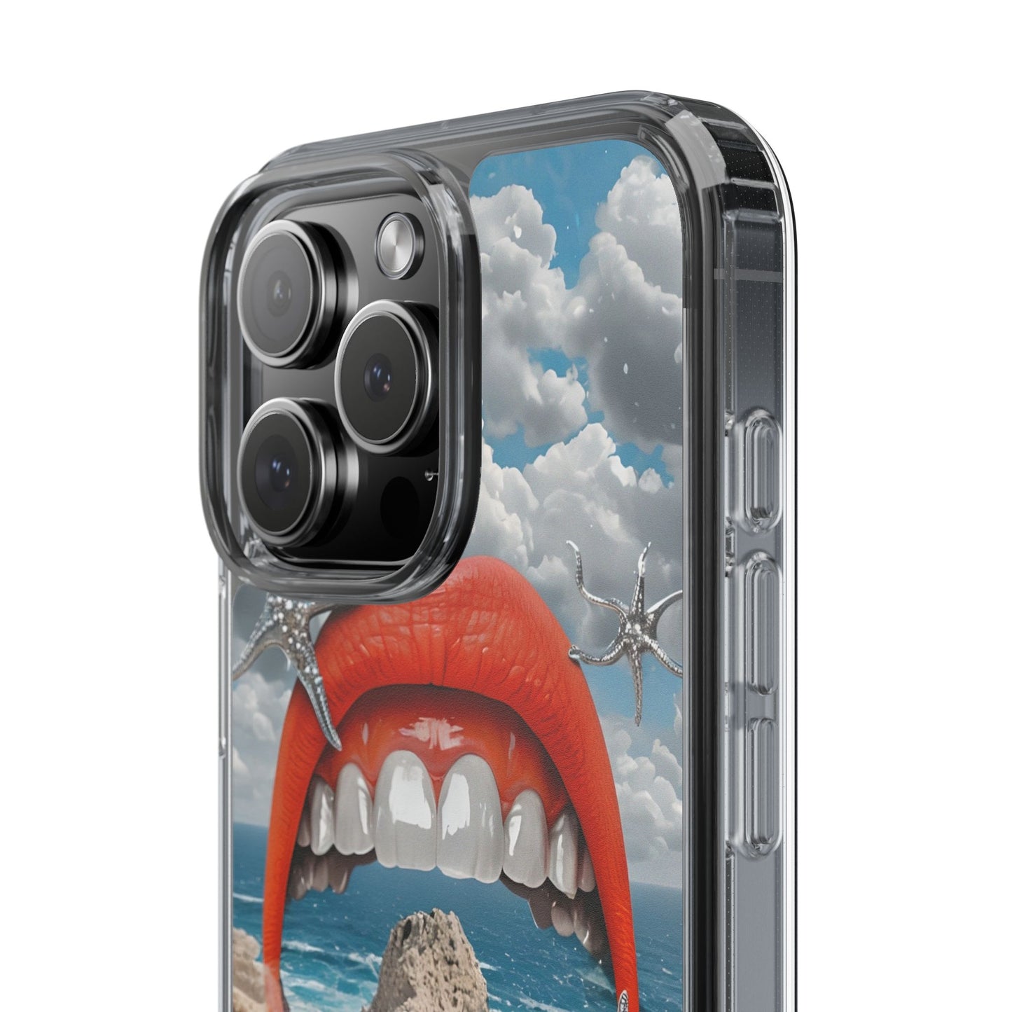 Ocean View Mouth Clear Phone Case - Beachy Vibe Design