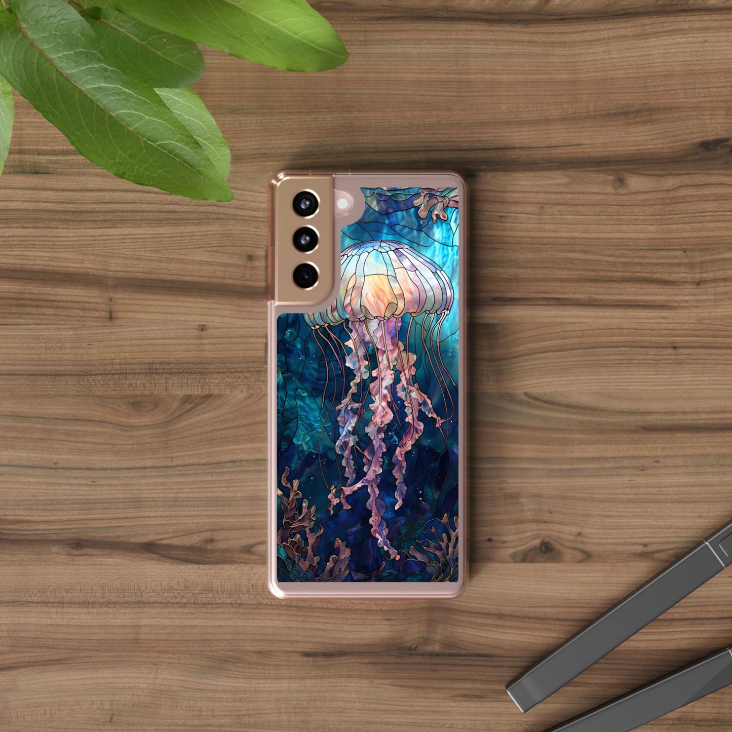 Ocean Jellyfish Clear Phone Case - Vibrant Marine Design for iPhone