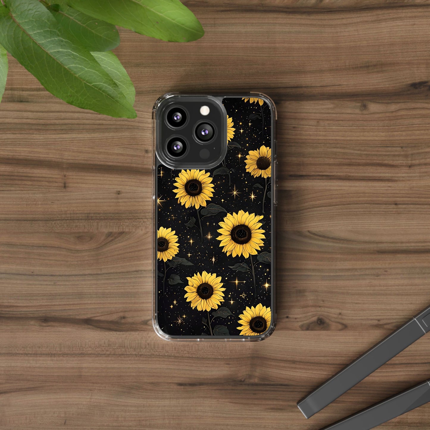 Sunflower Clear Phone Case - Floral Design for Nature Lovers
