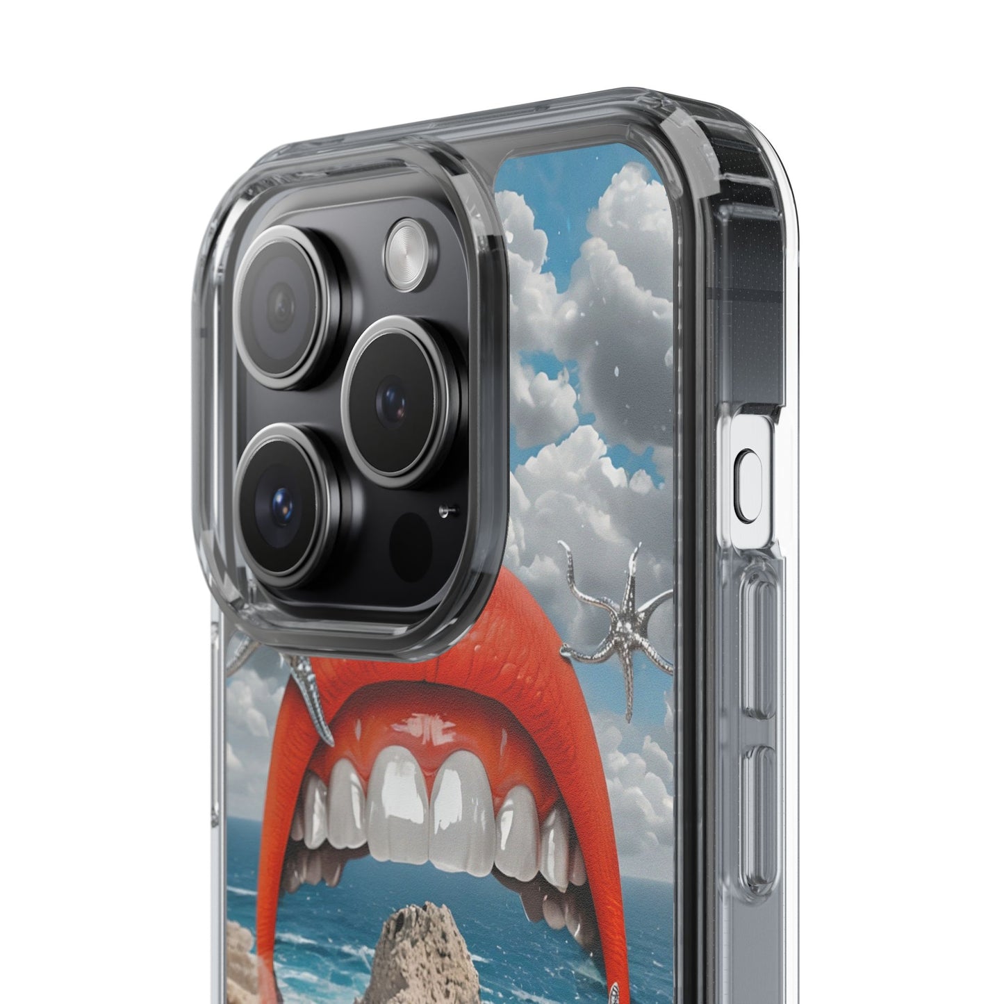 Ocean View Mouth Clear Phone Case - Beachy Vibe Design