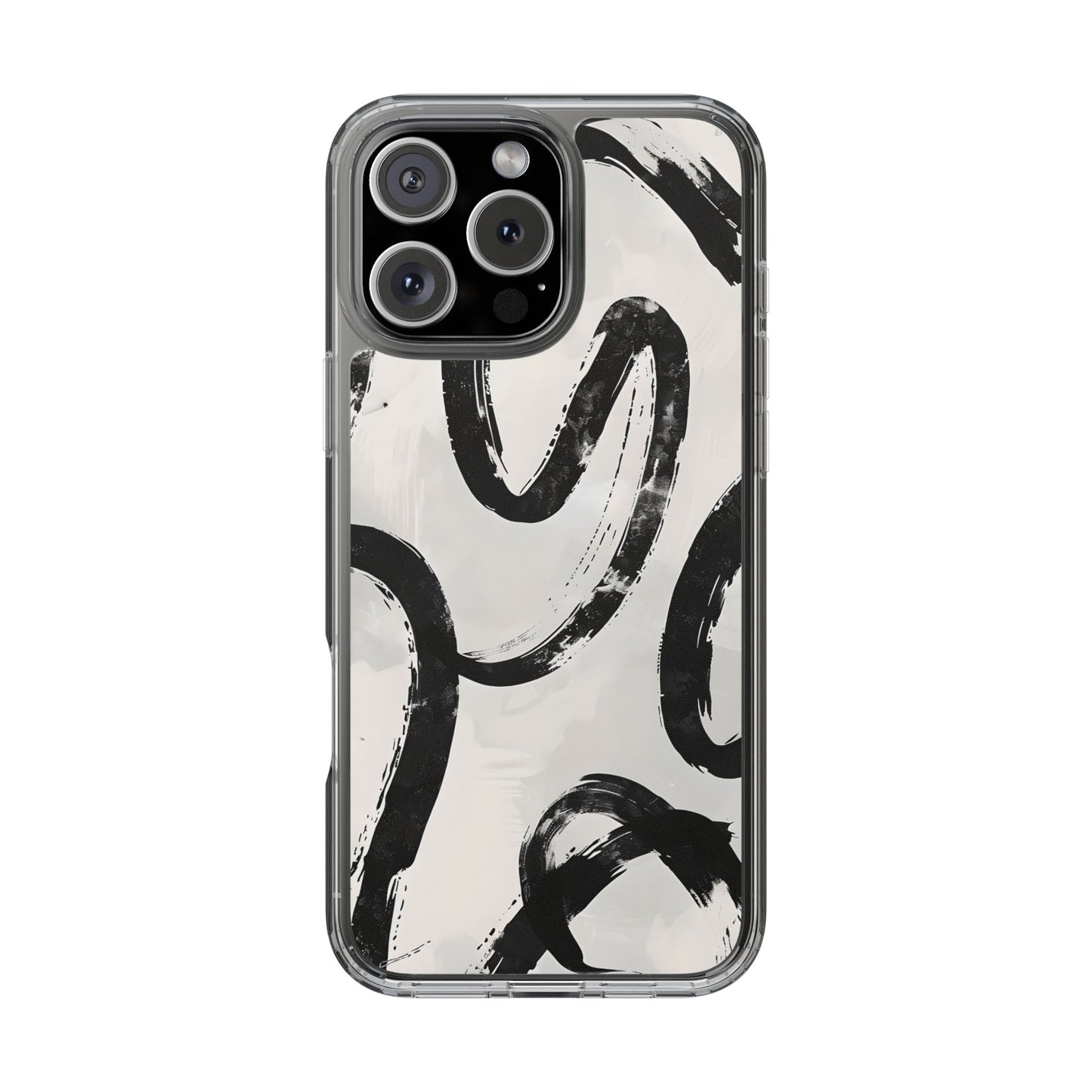 Modern Abstract Clear Phone Case, Trendy Cellphone Protector, Minimalist Style, Gift for Him or Her, Unique Phone Cover