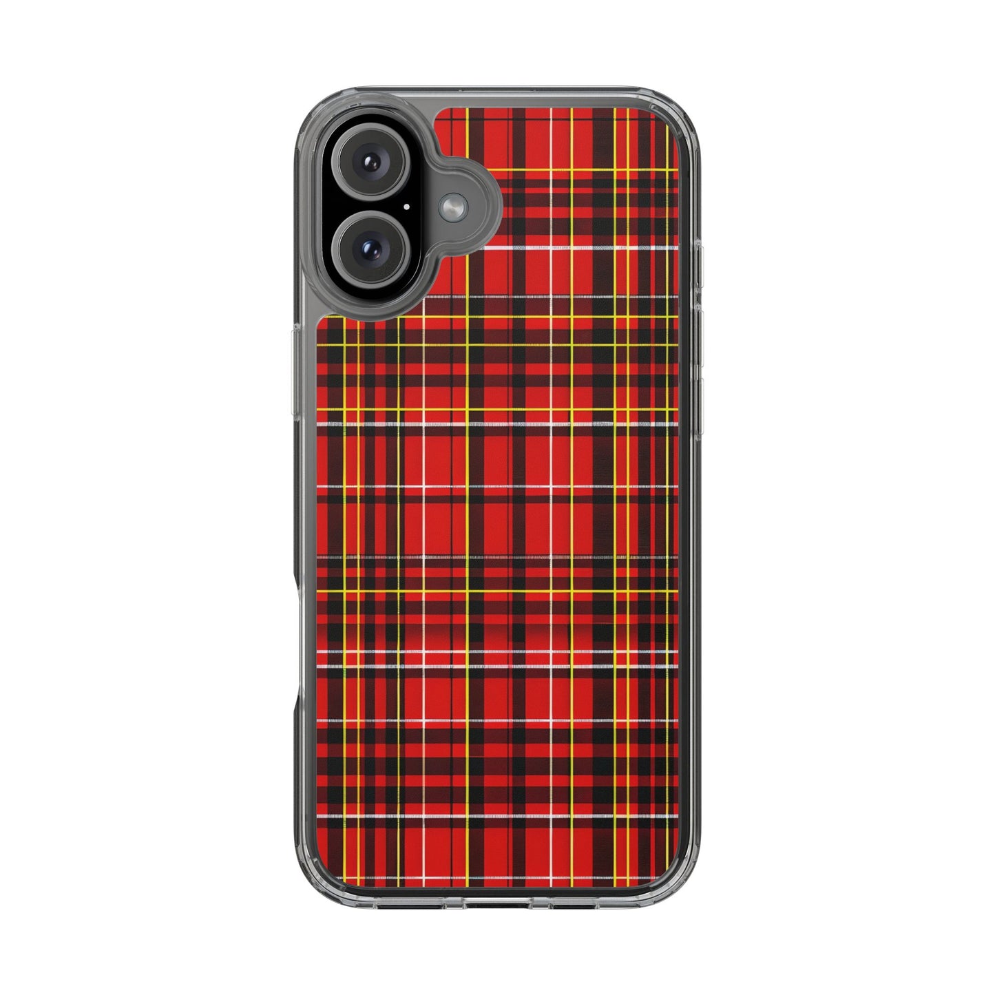 Plaid Clear Phone Case - Stylish and Durable Protective Cover