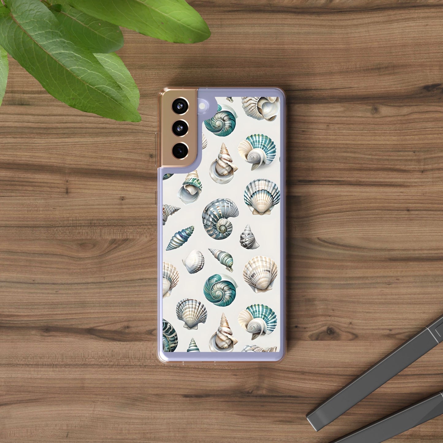 Seashell Clear Phone Case - Coastal Beach Decor