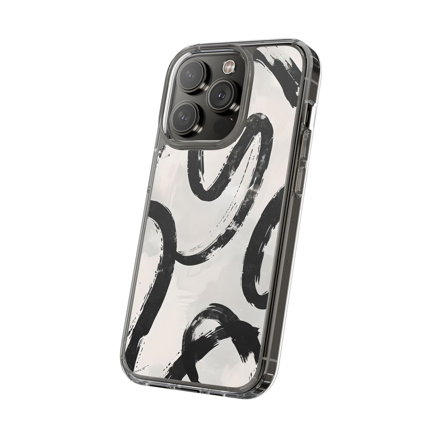 Modern Abstract Clear Phone Case, Trendy Cellphone Protector, Minimalist Style, Gift for Him or Her, Unique Phone Cover