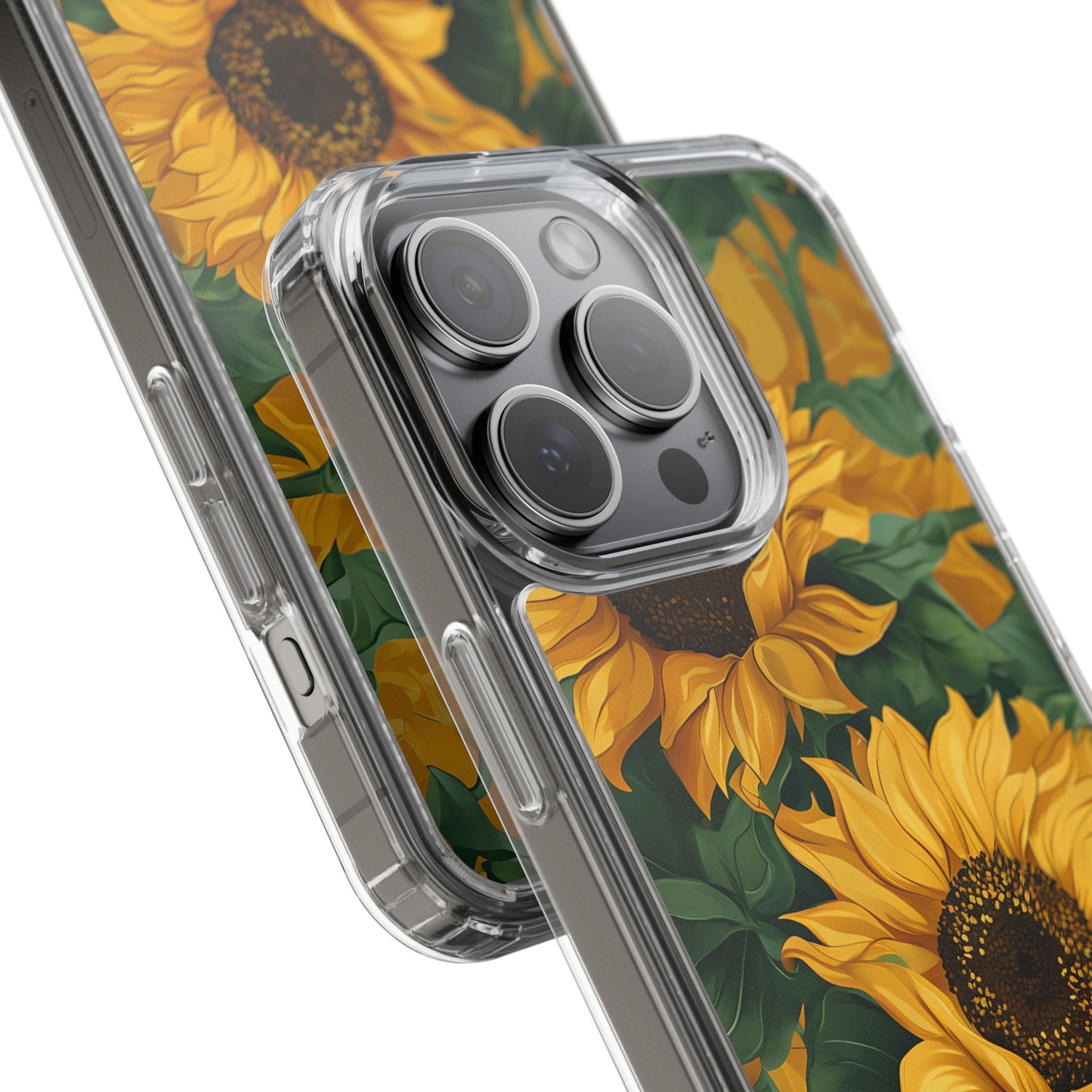 Sunflower Clear Phone Case – Stylish Floral Protective Cover