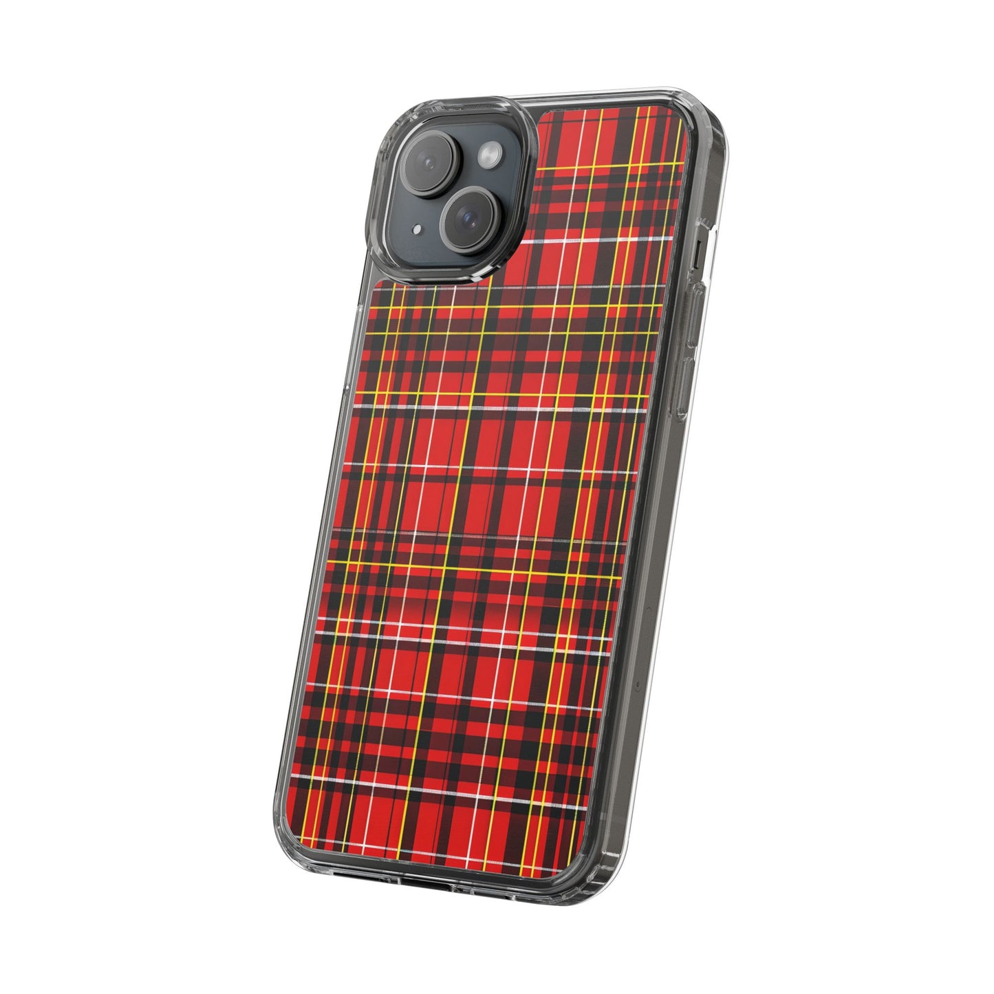 Plaid Clear Phone Case - Stylish and Durable Protective Cover