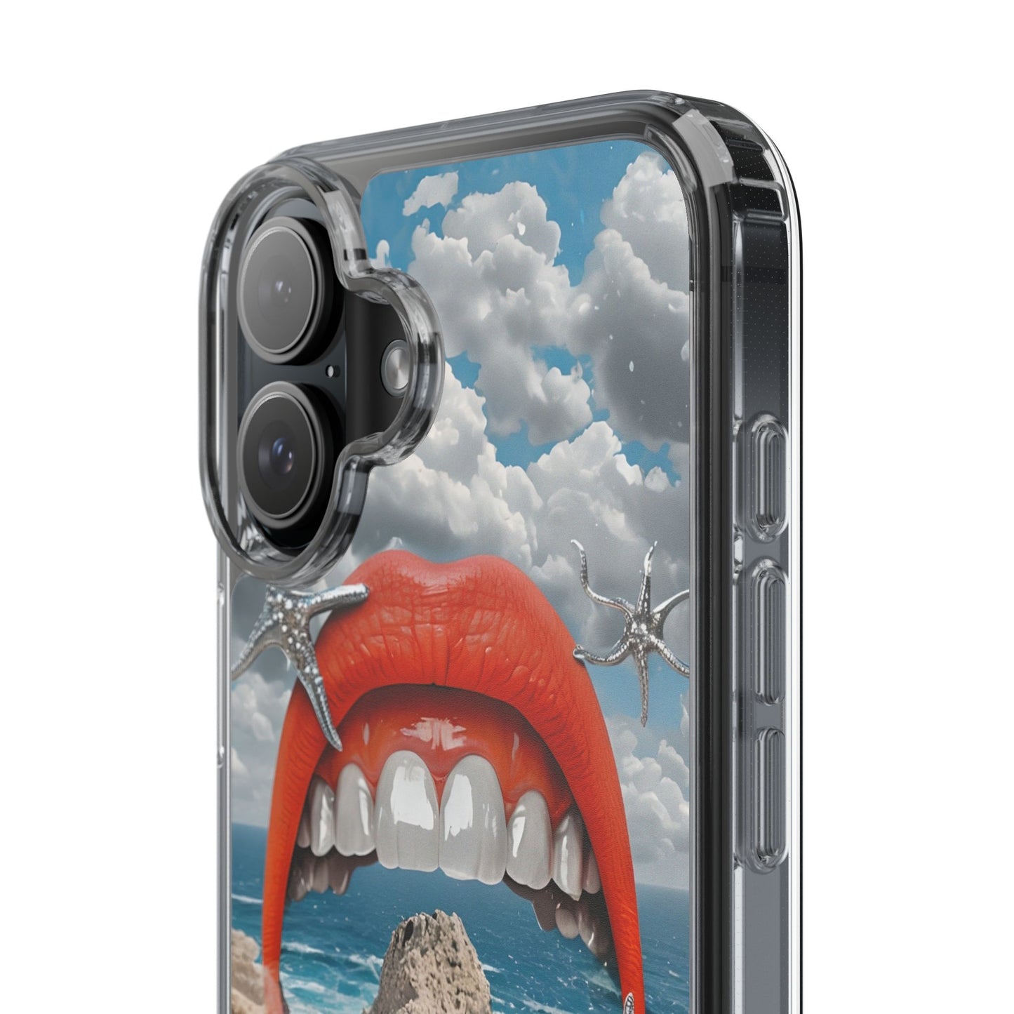 Ocean View Mouth Clear Phone Case - Beachy Vibe Design