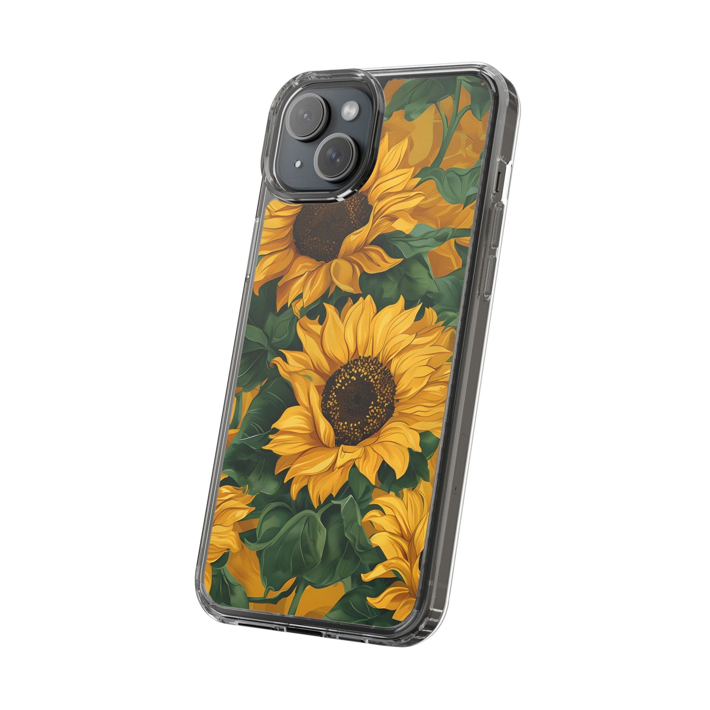 Sunflower Clear Phone Case – Stylish Floral Protective Cover