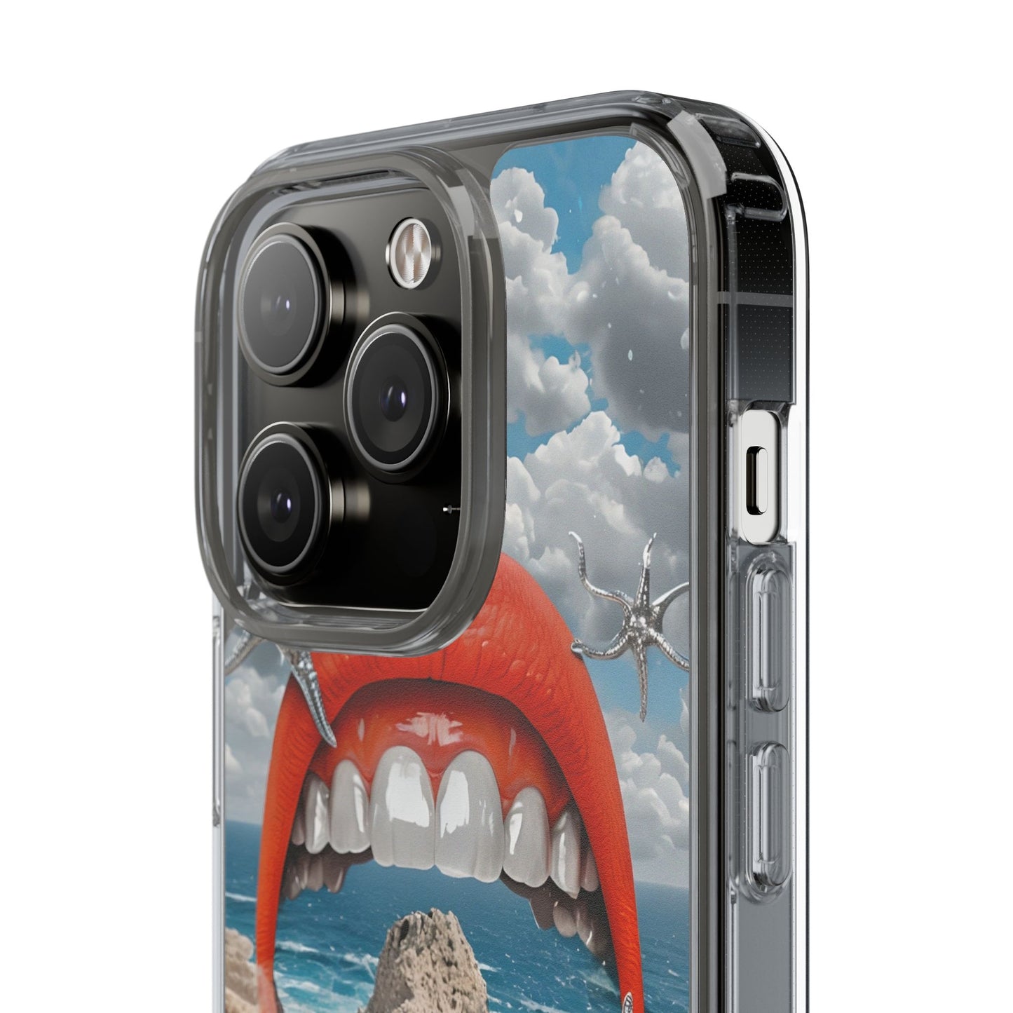 Ocean View Mouth Clear Phone Case - Beachy Vibe Design