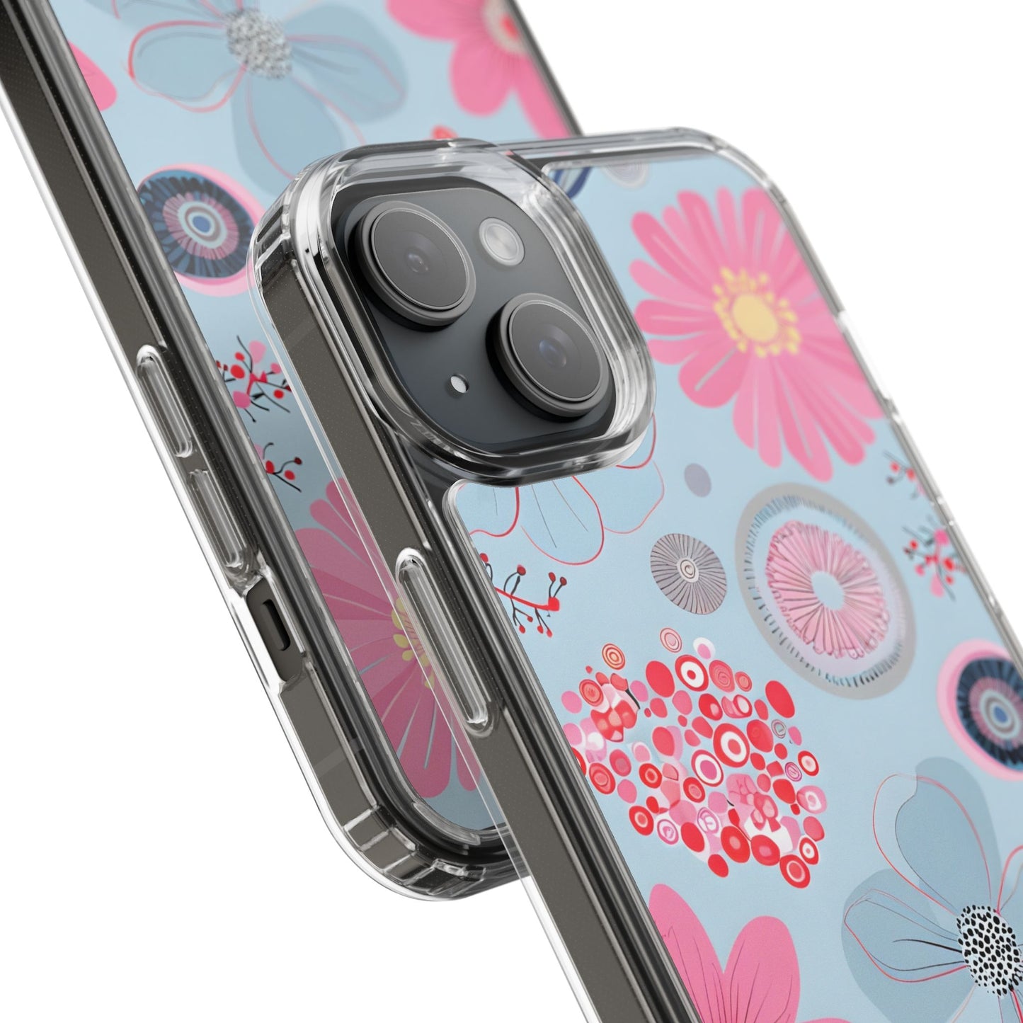 Floral Clear Phone Case - Bright & Colorful Design for Flower Lovers
