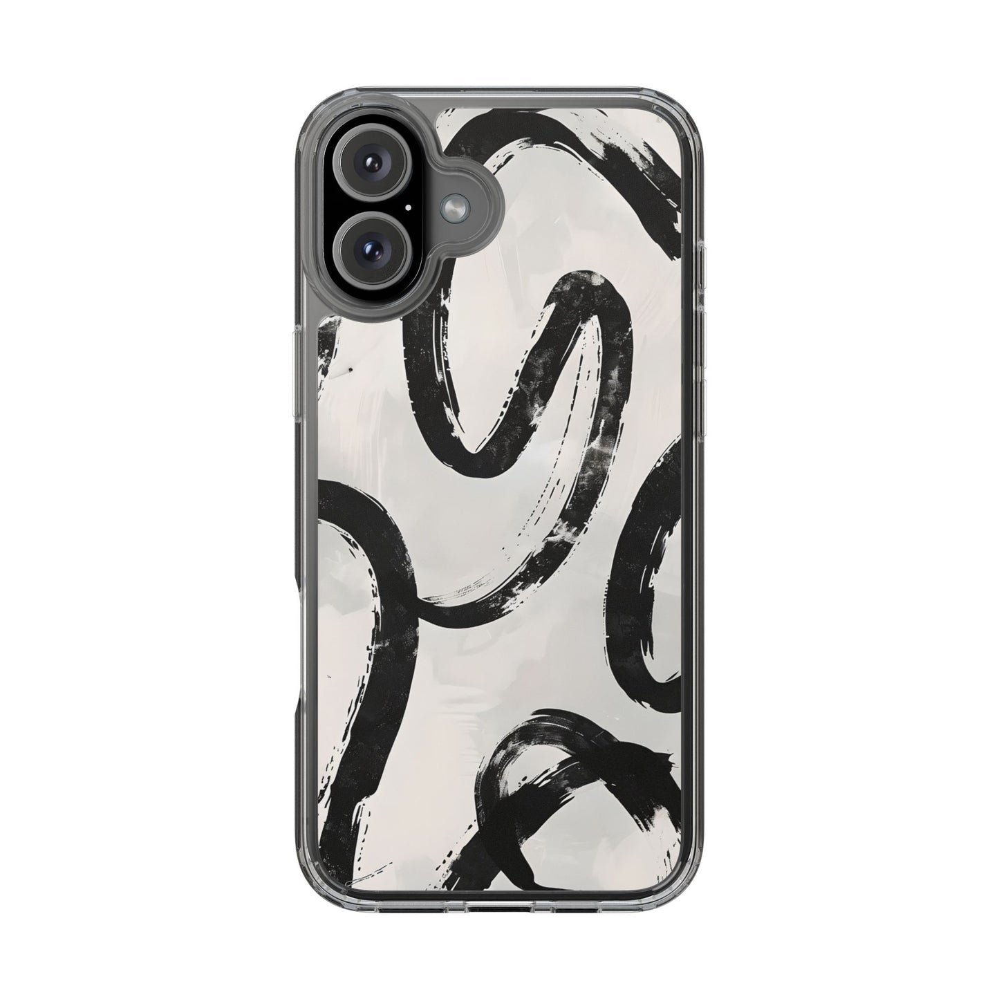 Modern Abstract Clear Phone Case, Trendy Cellphone Protector, Minimalist Style, Gift for Him or Her, Unique Phone Cover
