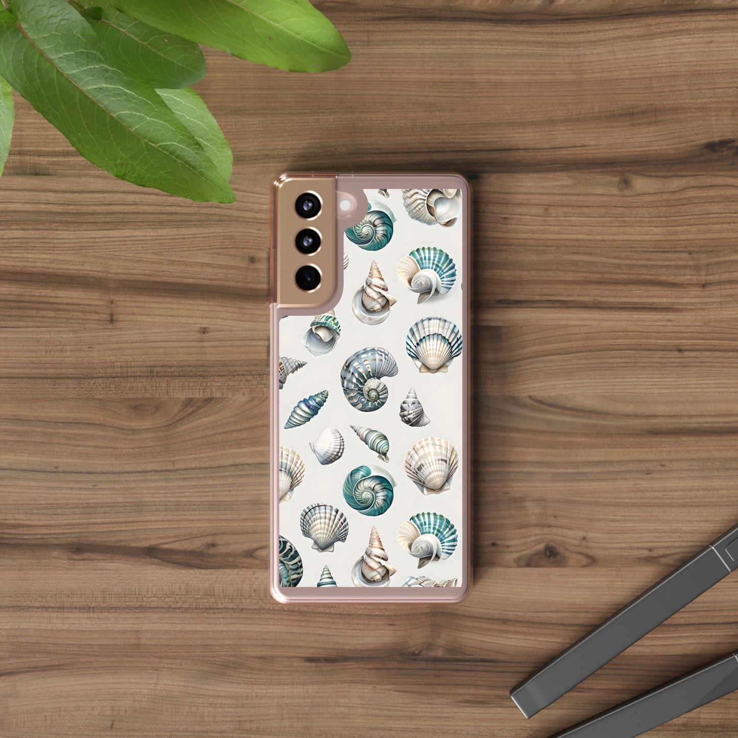 Seashell Clear Phone Case - Coastal Beach Decor