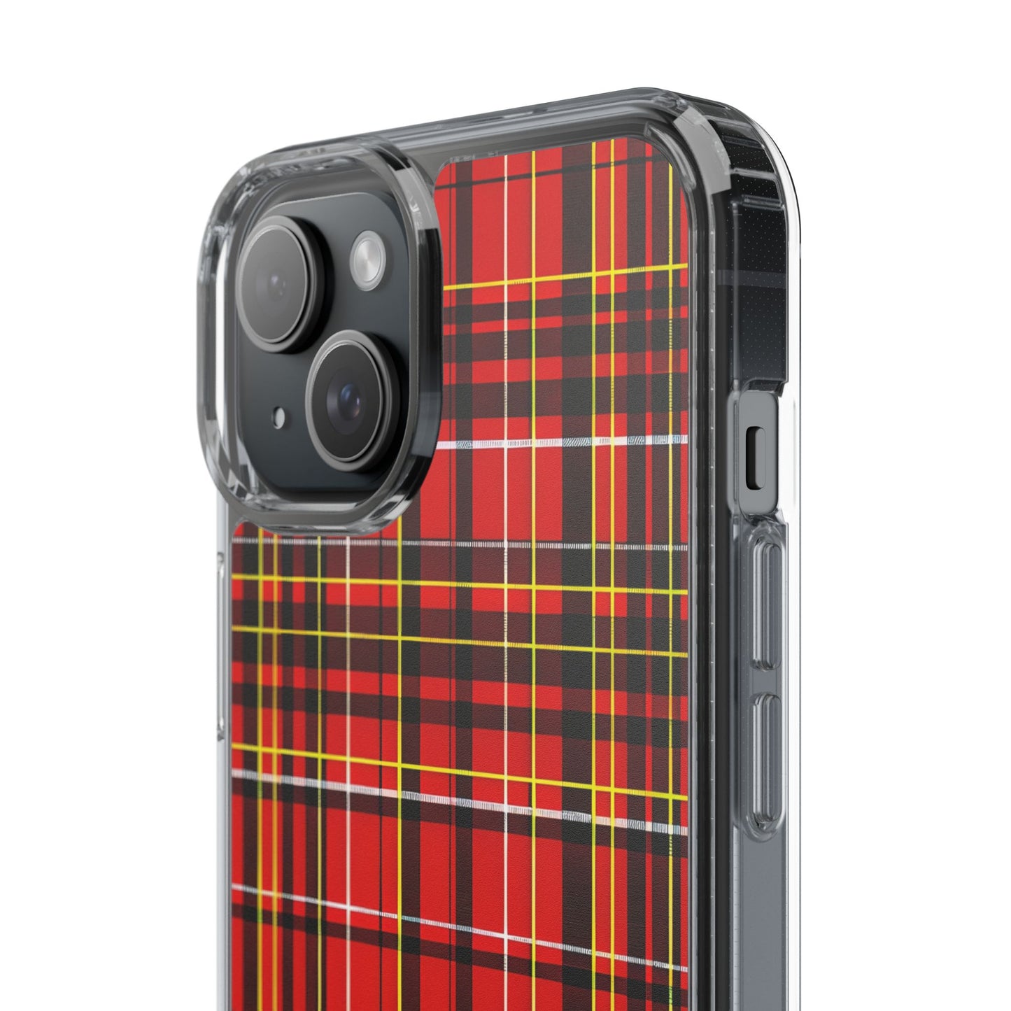Plaid Clear Phone Case - Stylish and Durable Protective Cover