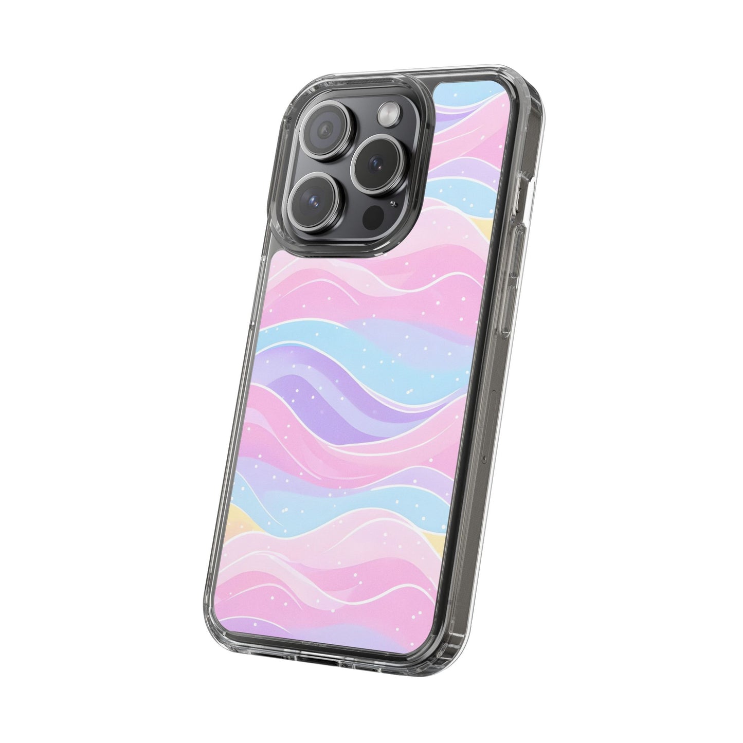Pastel Wave Clear Phone Case - Stylish Protection for Your Device