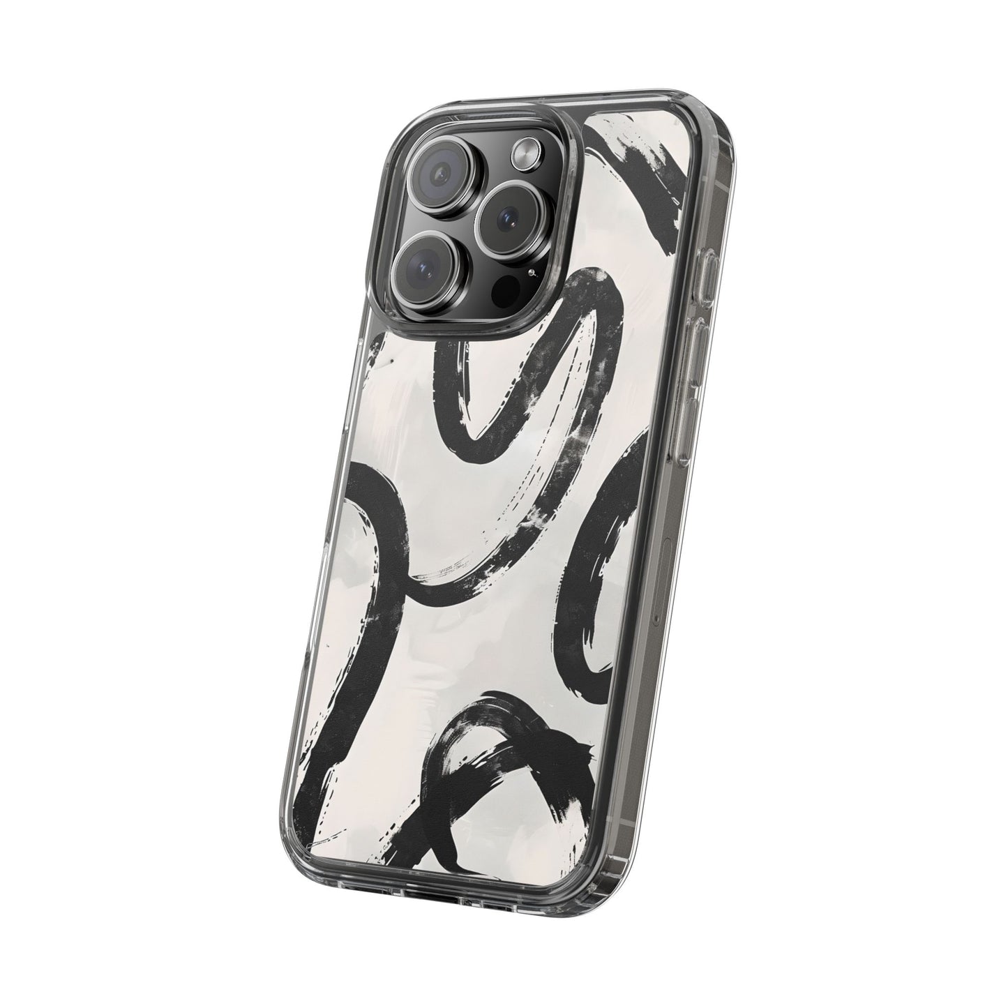 Modern Abstract Clear Phone Case, Trendy Cellphone Protector, Minimalist Style, Gift for Him or Her, Unique Phone Cover