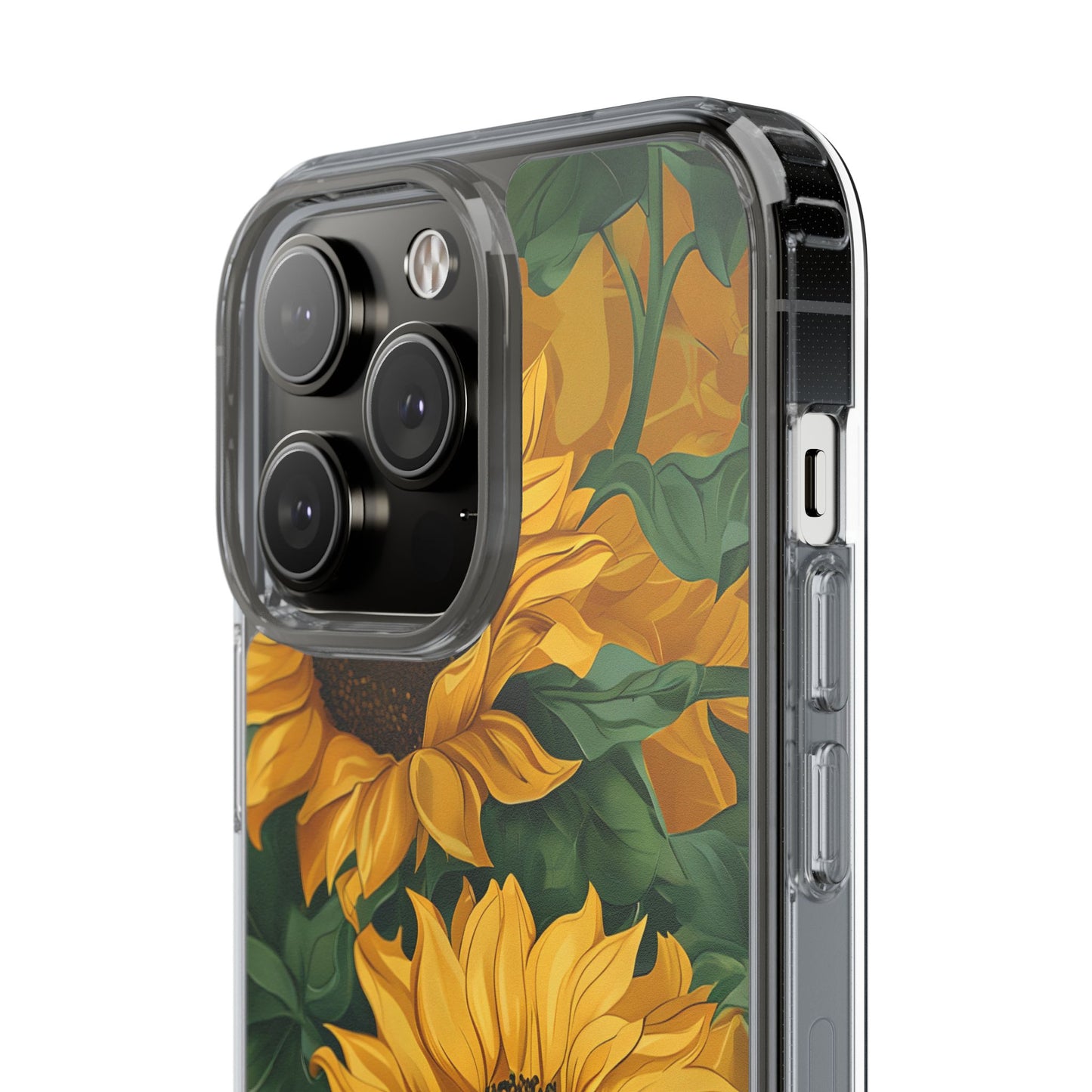 Sunflower Clear Phone Case – Stylish Floral Protective Cover