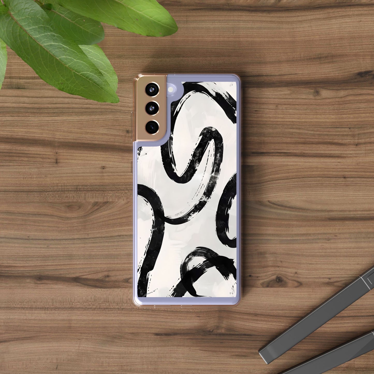 Modern Abstract Clear Phone Case, Trendy Cellphone Protector, Minimalist Style, Gift for Him or Her, Unique Phone Cover