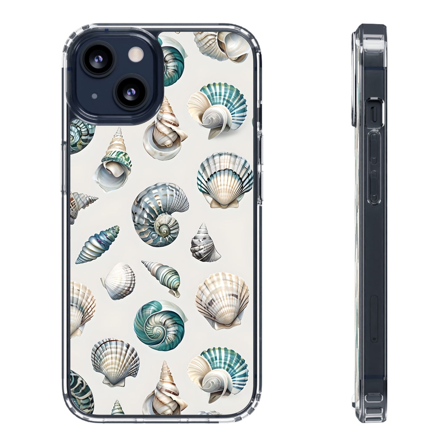 Seashell Clear Phone Case - Coastal Beach Decor