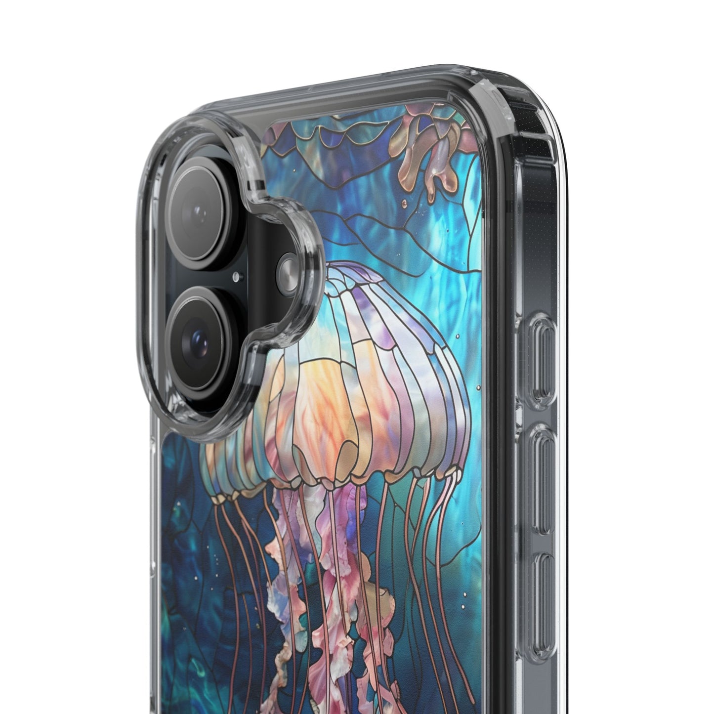 Ocean Jellyfish Clear Phone Case - Vibrant Marine Design for iPhone