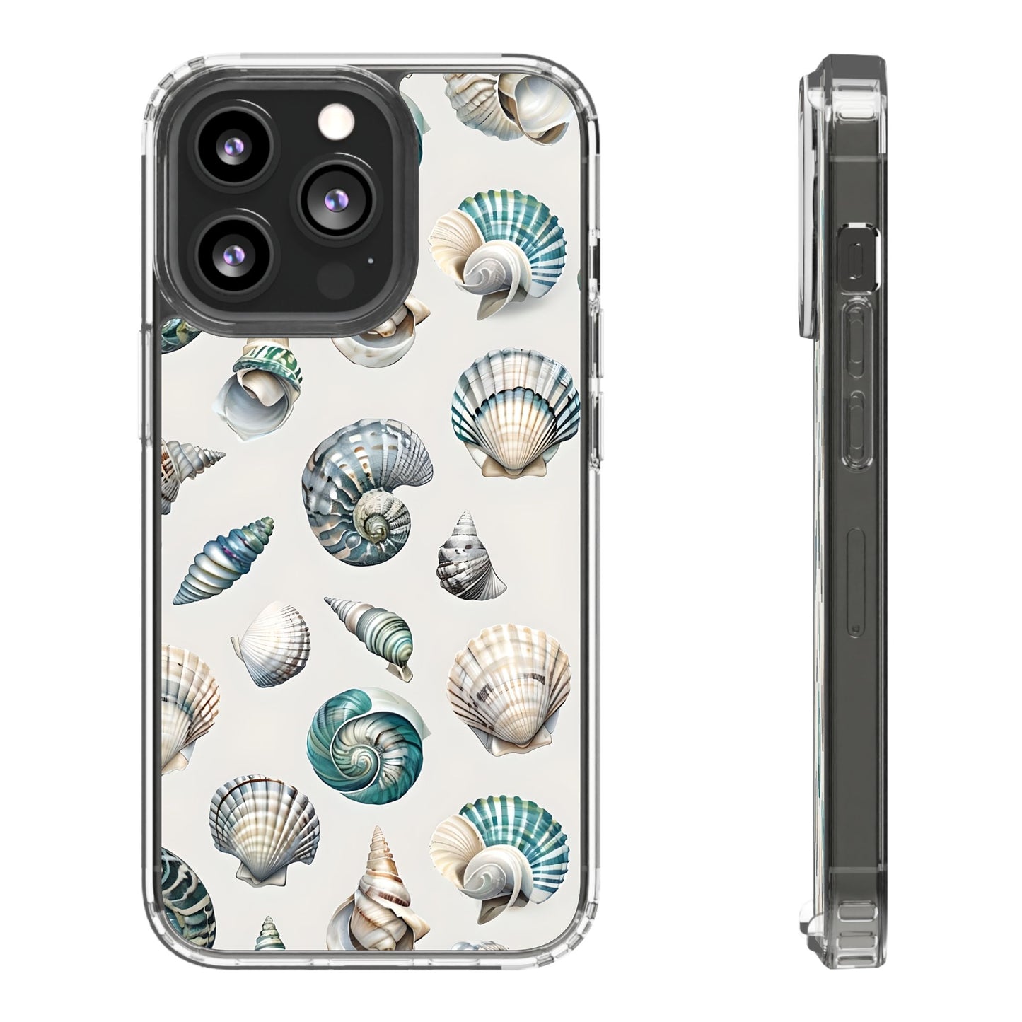 Seashell Clear Phone Case - Coastal Beach Decor