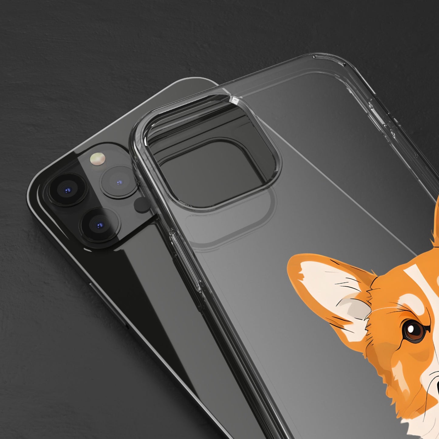 Cute Corgi Clear Phone Case - Pet Lover's Accessory