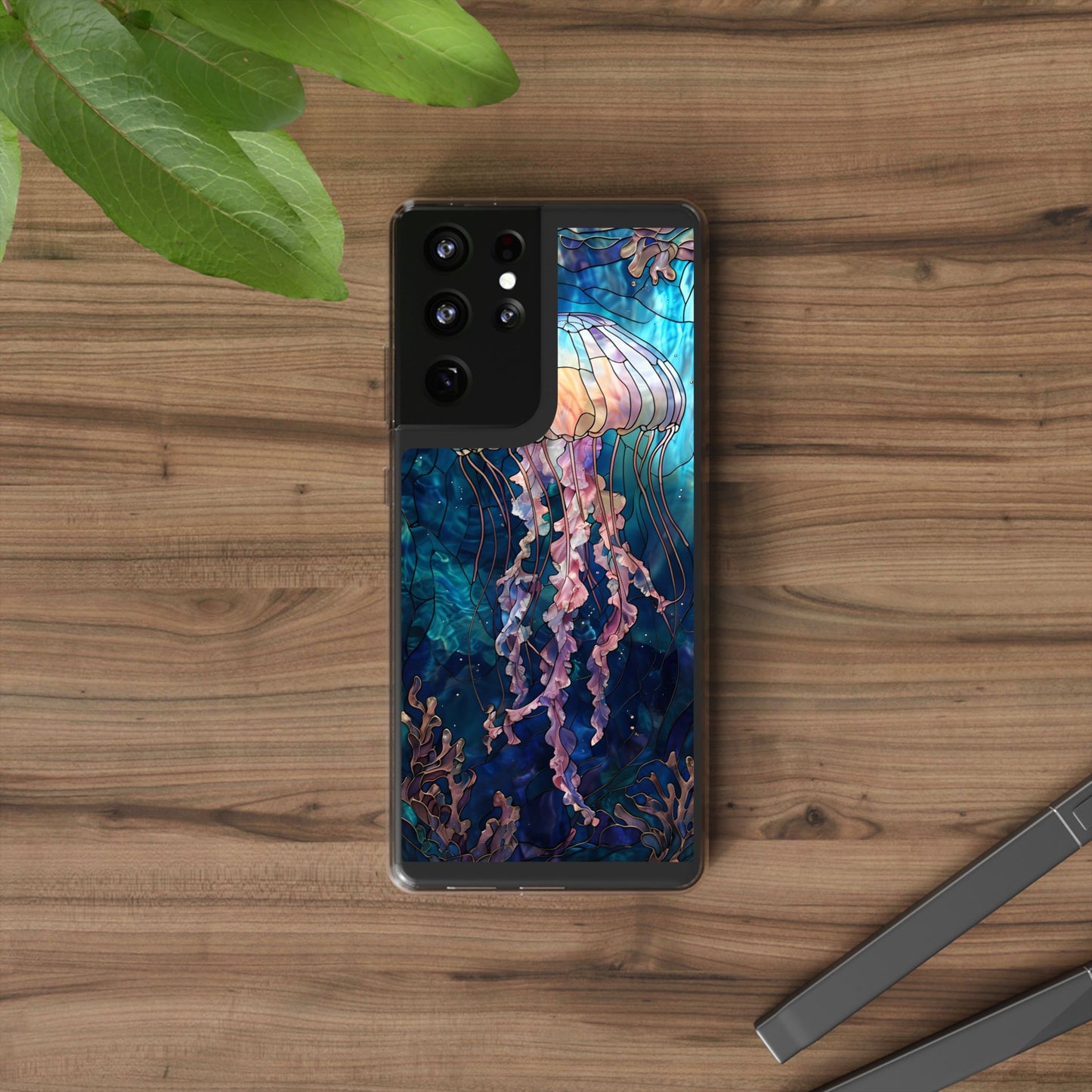Ocean Jellyfish Clear Phone Case - Vibrant Marine Design for iPhone