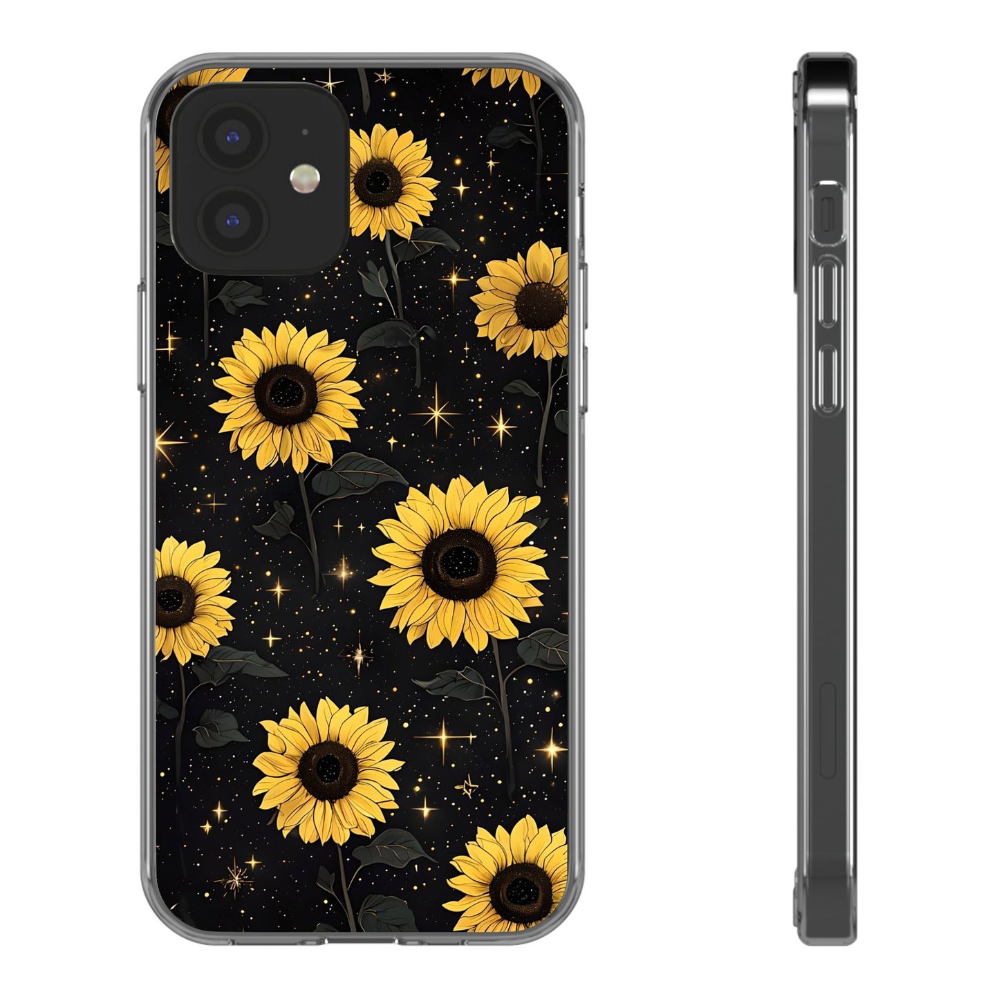 Sunflower Clear Phone Case - Floral Design for Nature Lovers