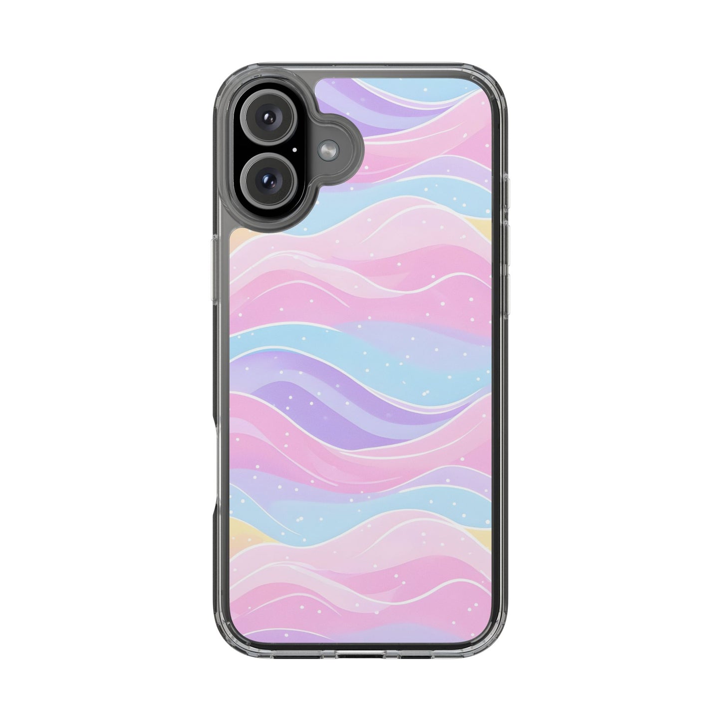 Pastel Wave Clear Phone Case - Stylish Protection for Your Device
