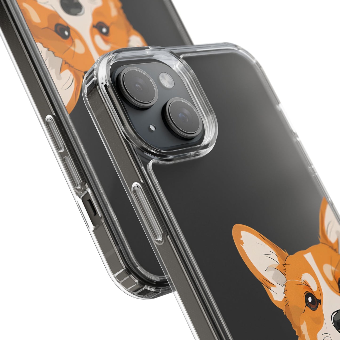 Cute Corgi Clear Phone Case - Pet Lover's Accessory