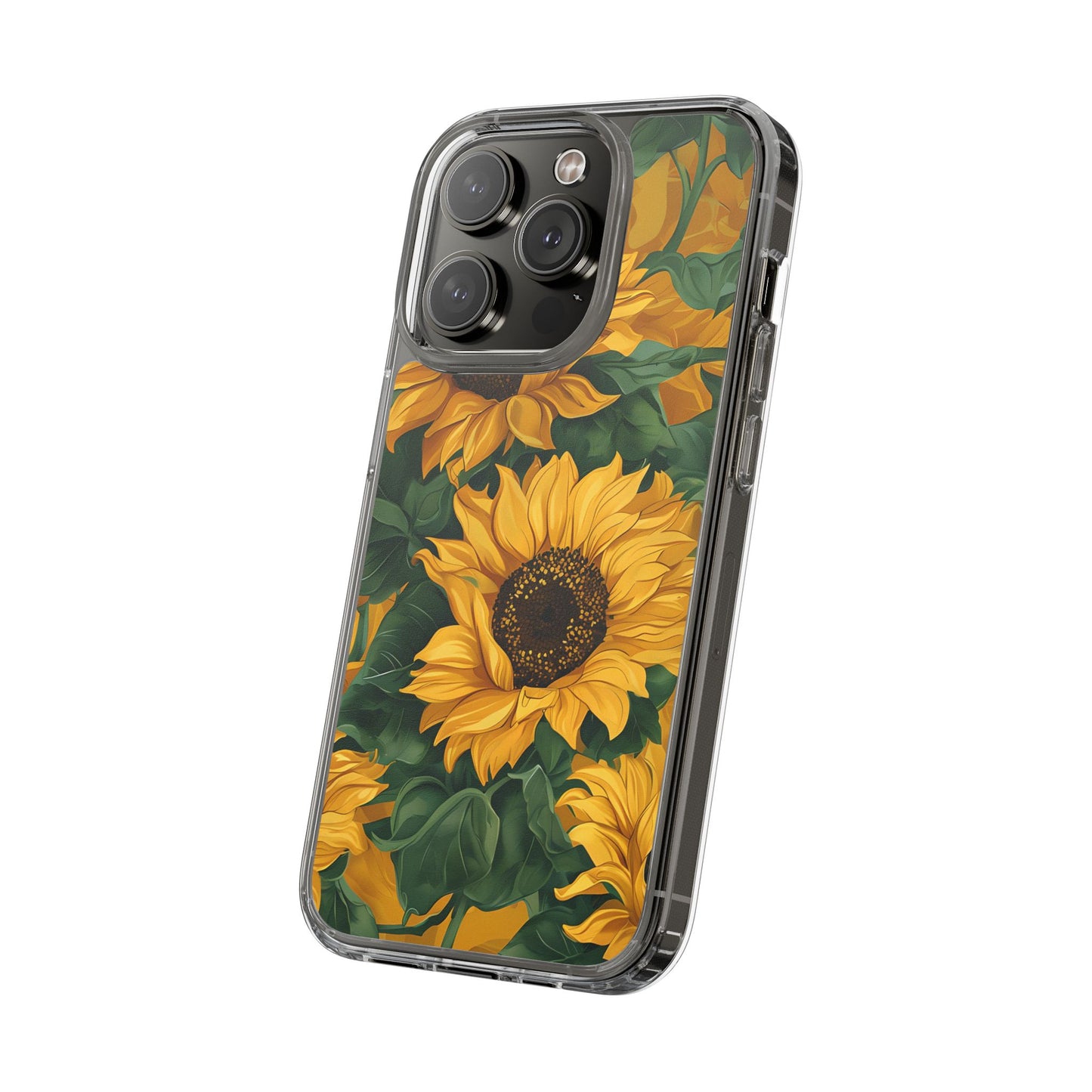Sunflower Clear Phone Case – Stylish Floral Protective Cover