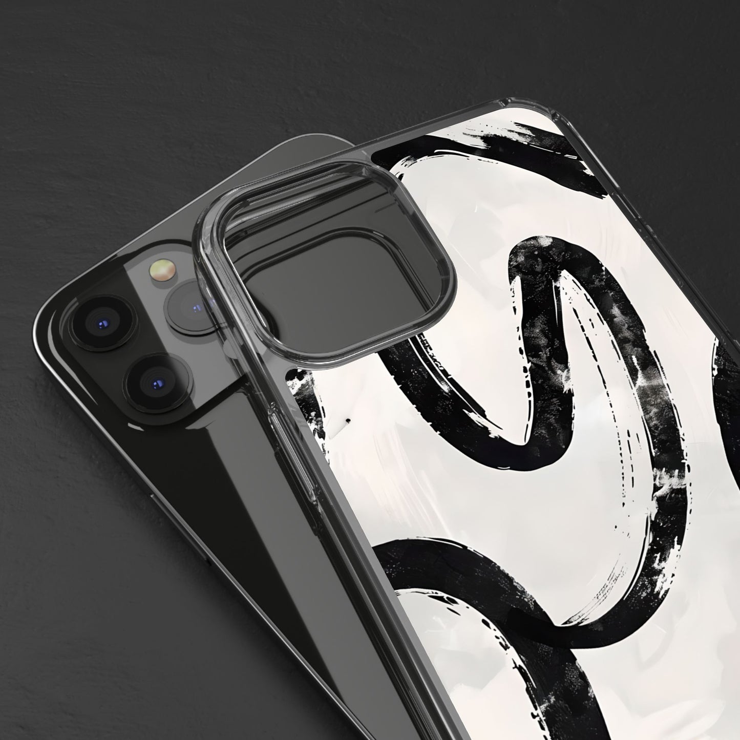 Modern Abstract Clear Phone Case, Trendy Cellphone Protector, Minimalist Style, Gift for Him or Her, Unique Phone Cover