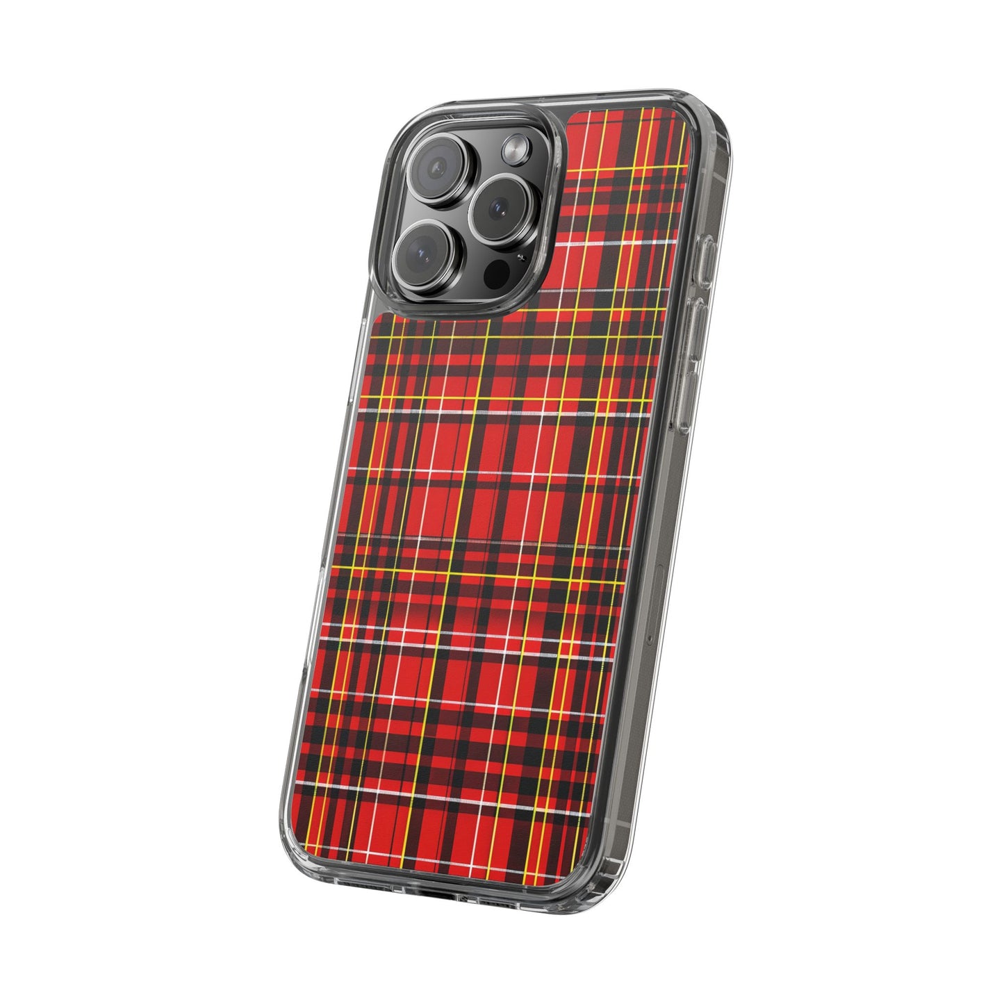 Plaid Clear Phone Case - Stylish and Durable Protective Cover