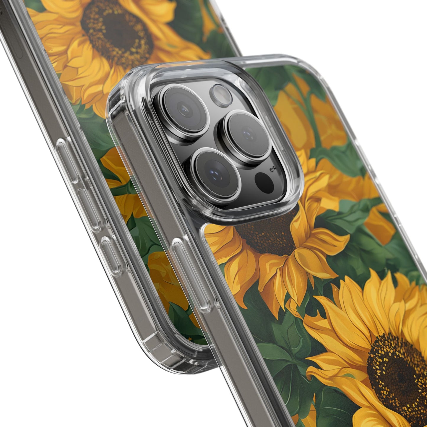 Sunflower Clear Phone Case – Stylish Floral Protective Cover