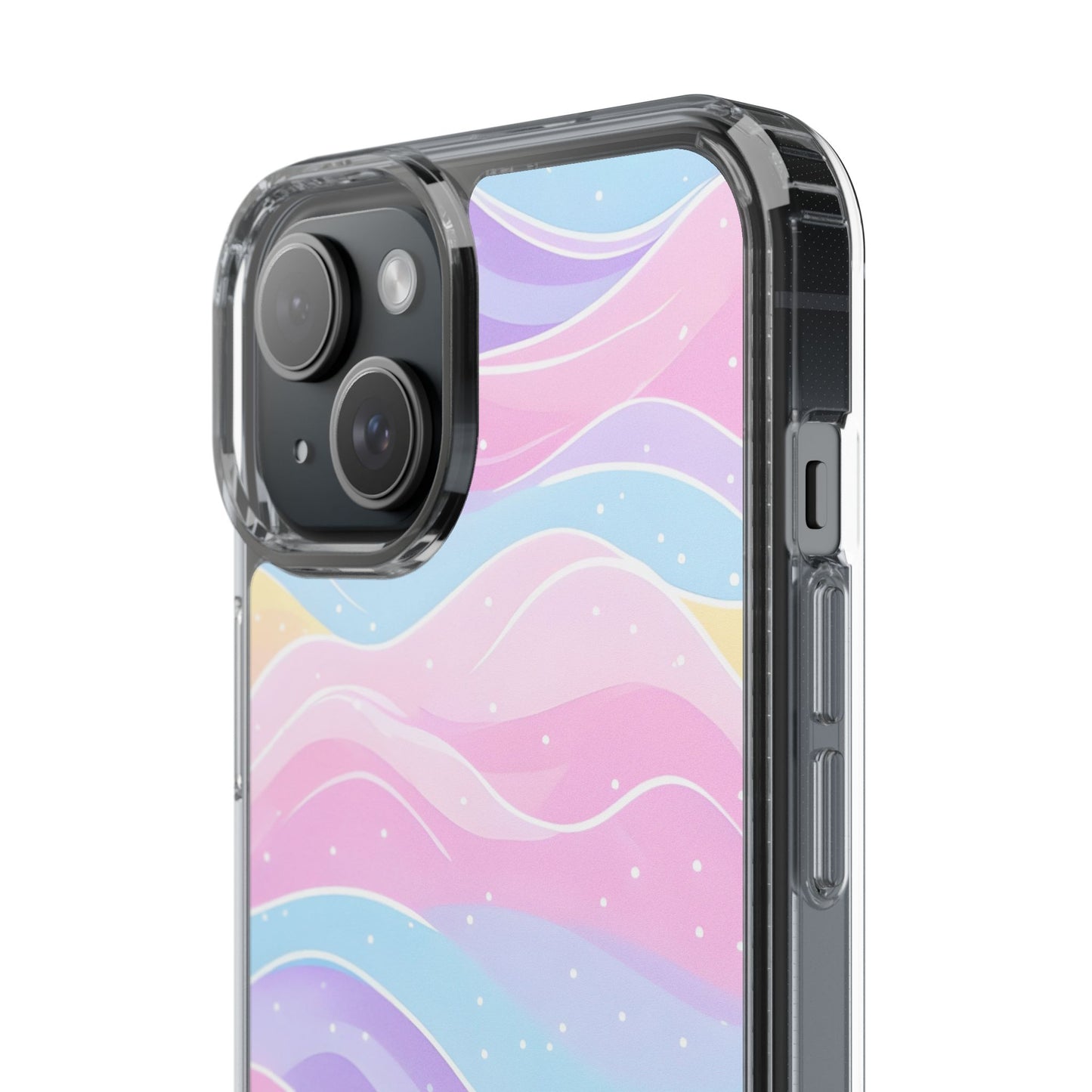 Pastel Wave Clear Phone Case - Stylish Protection for Your Device