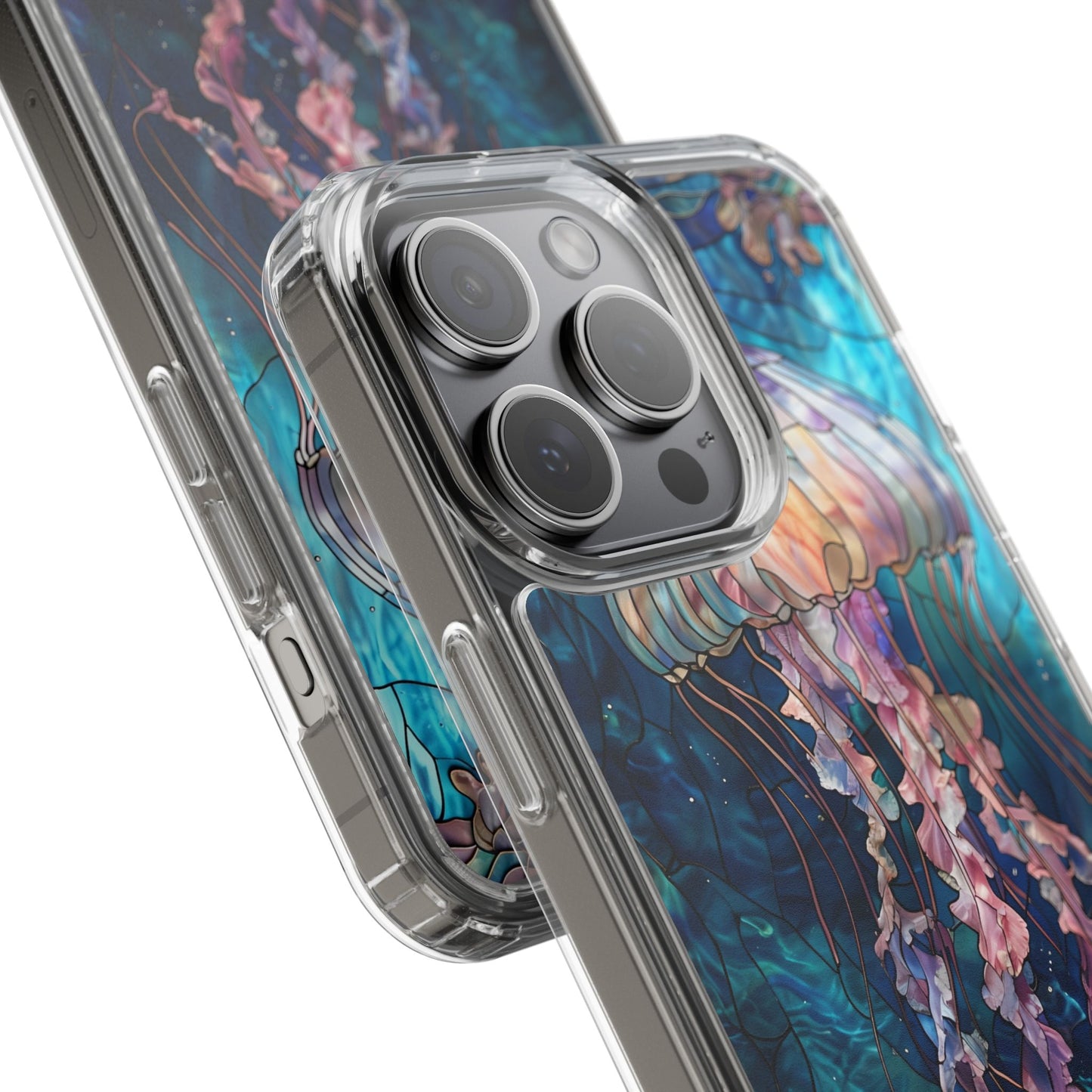 Ocean Jellyfish Clear Phone Case - Vibrant Marine Design for iPhone