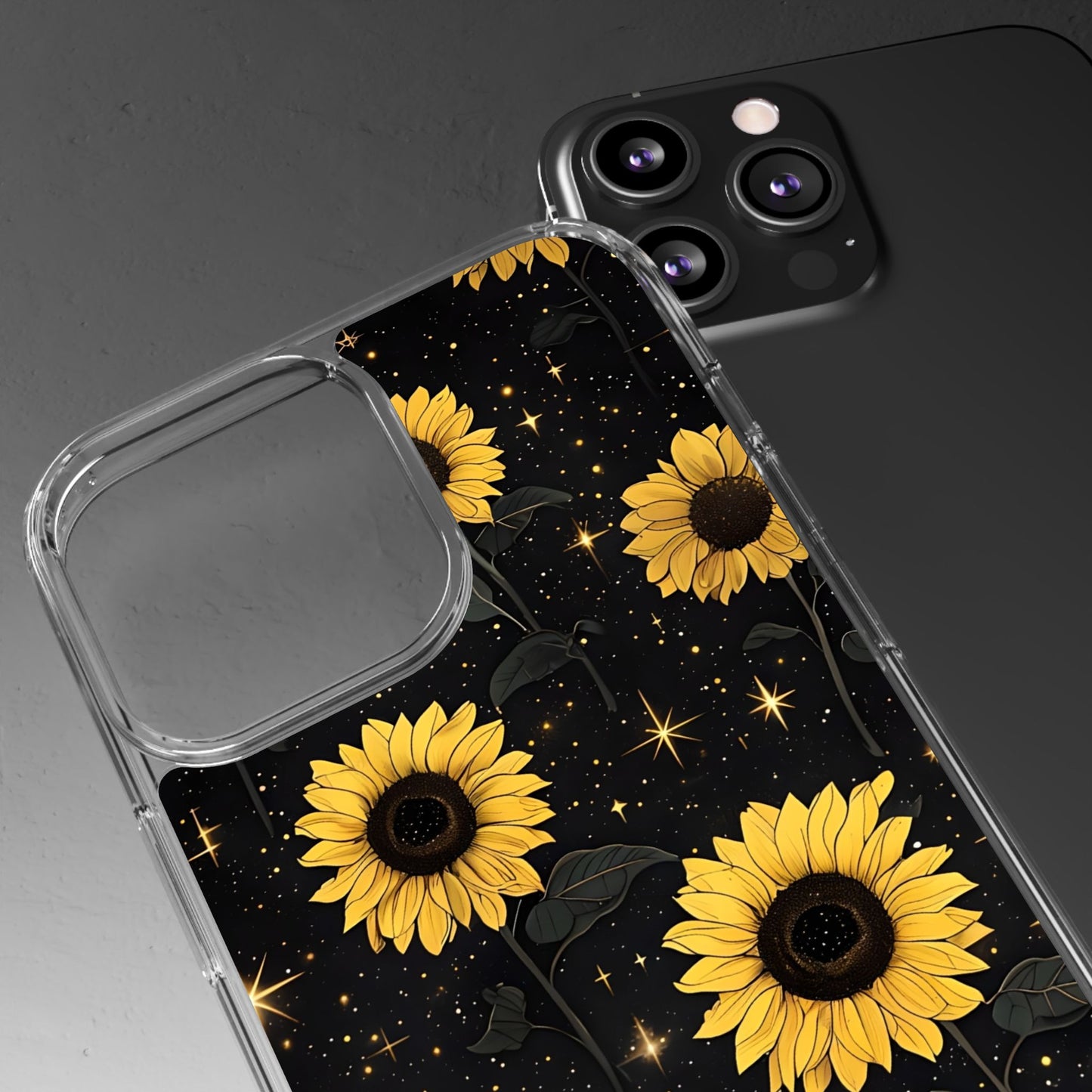 Sunflower Clear Phone Case - Floral Design for Nature Lovers