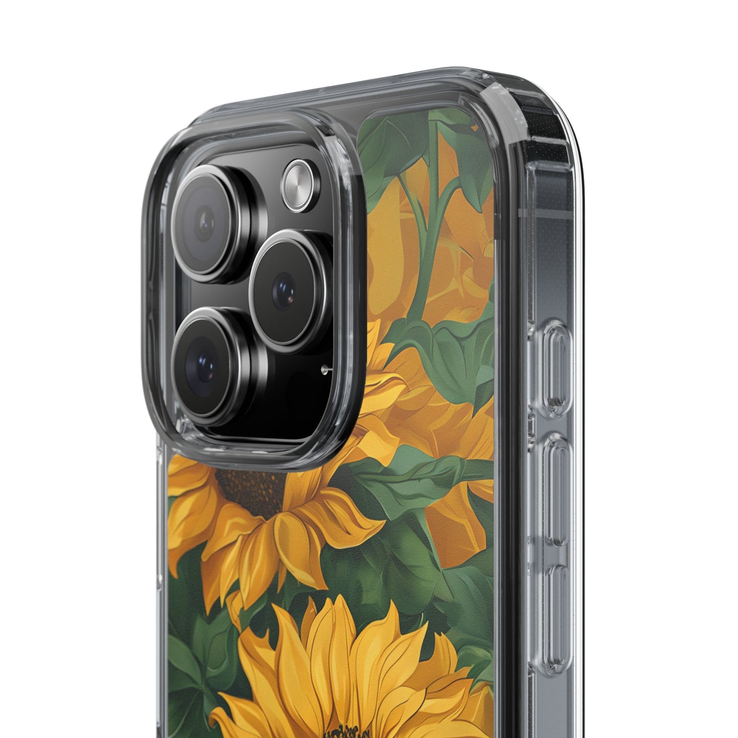Sunflower Clear Phone Case – Stylish Floral Protective Cover