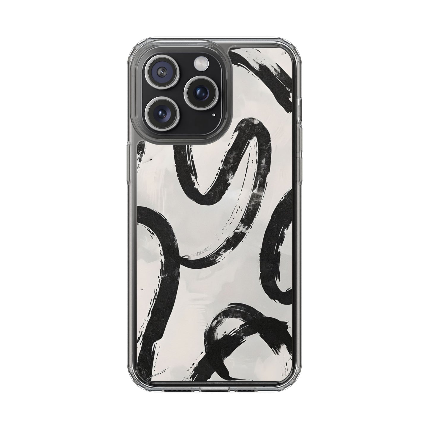 Modern Abstract Clear Phone Case, Trendy Cellphone Protector, Minimalist Style, Gift for Him or Her, Unique Phone Cover