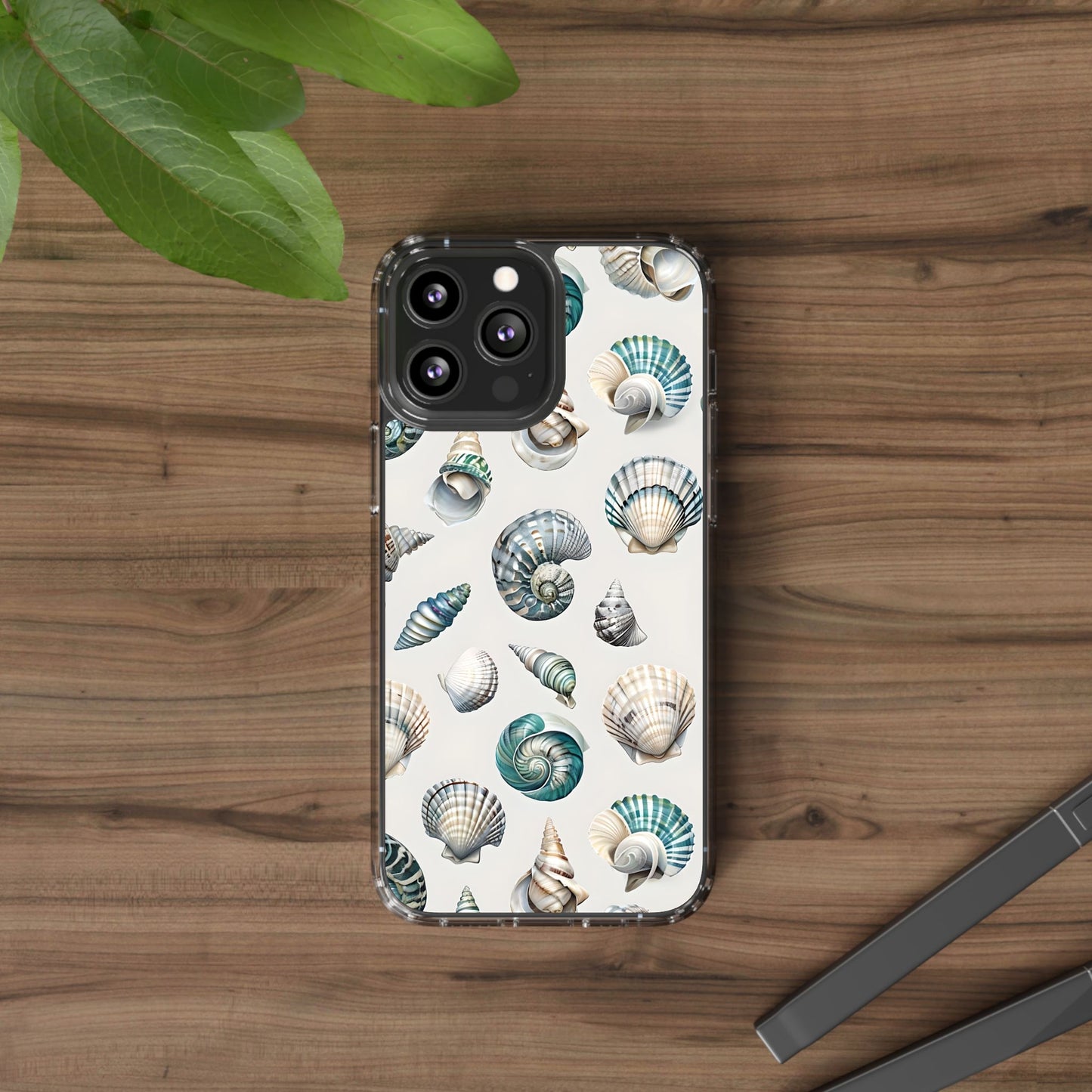 Seashell Clear Phone Case - Coastal Beach Decor