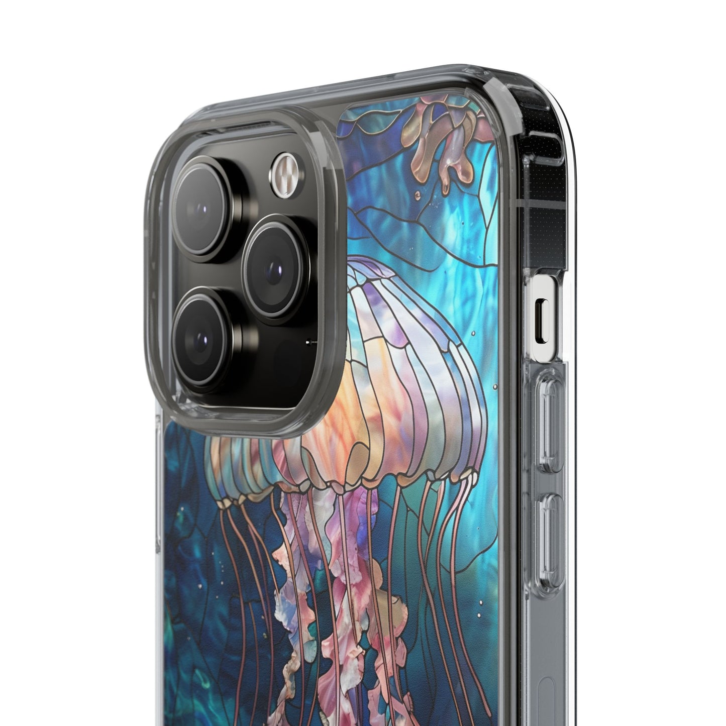 Ocean Jellyfish Clear Phone Case - Vibrant Marine Design for iPhone