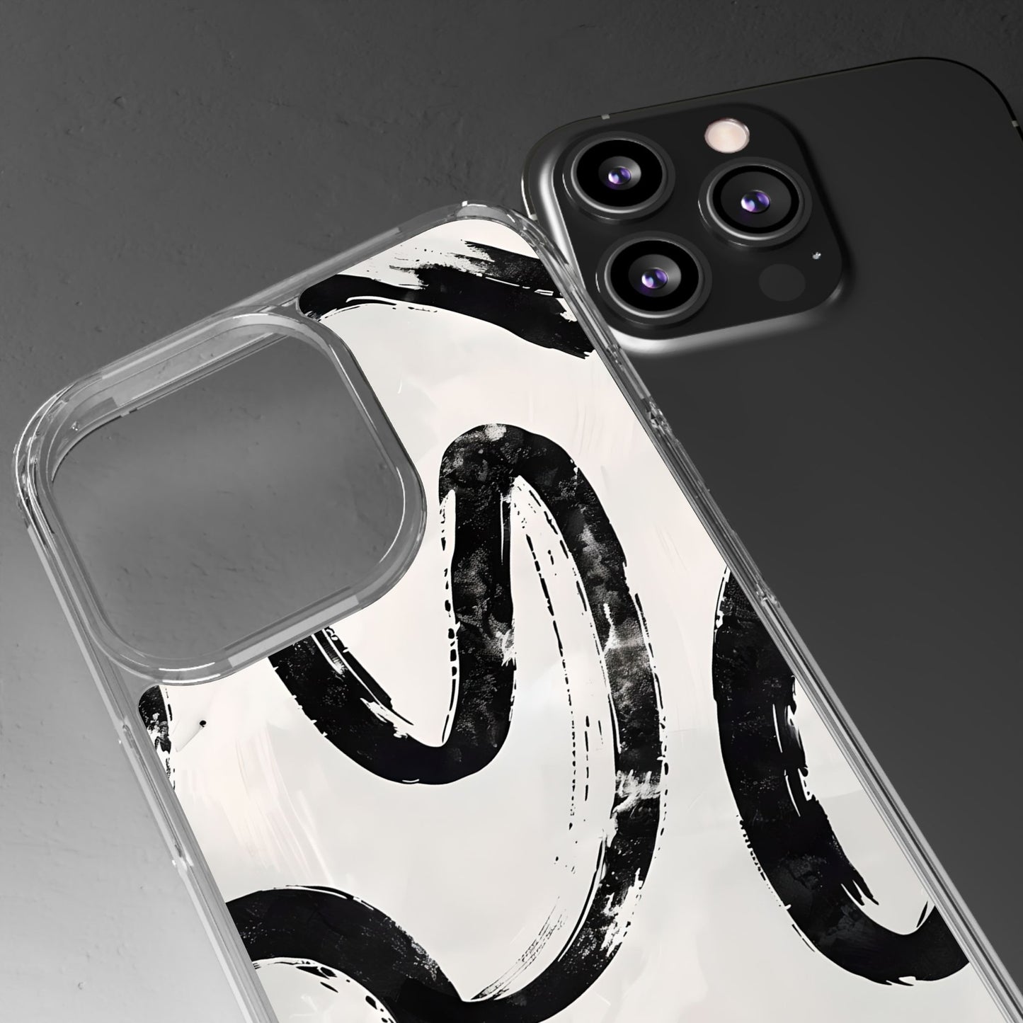 Modern Abstract Clear Phone Case, Trendy Cellphone Protector, Minimalist Style, Gift for Him or Her, Unique Phone Cover
